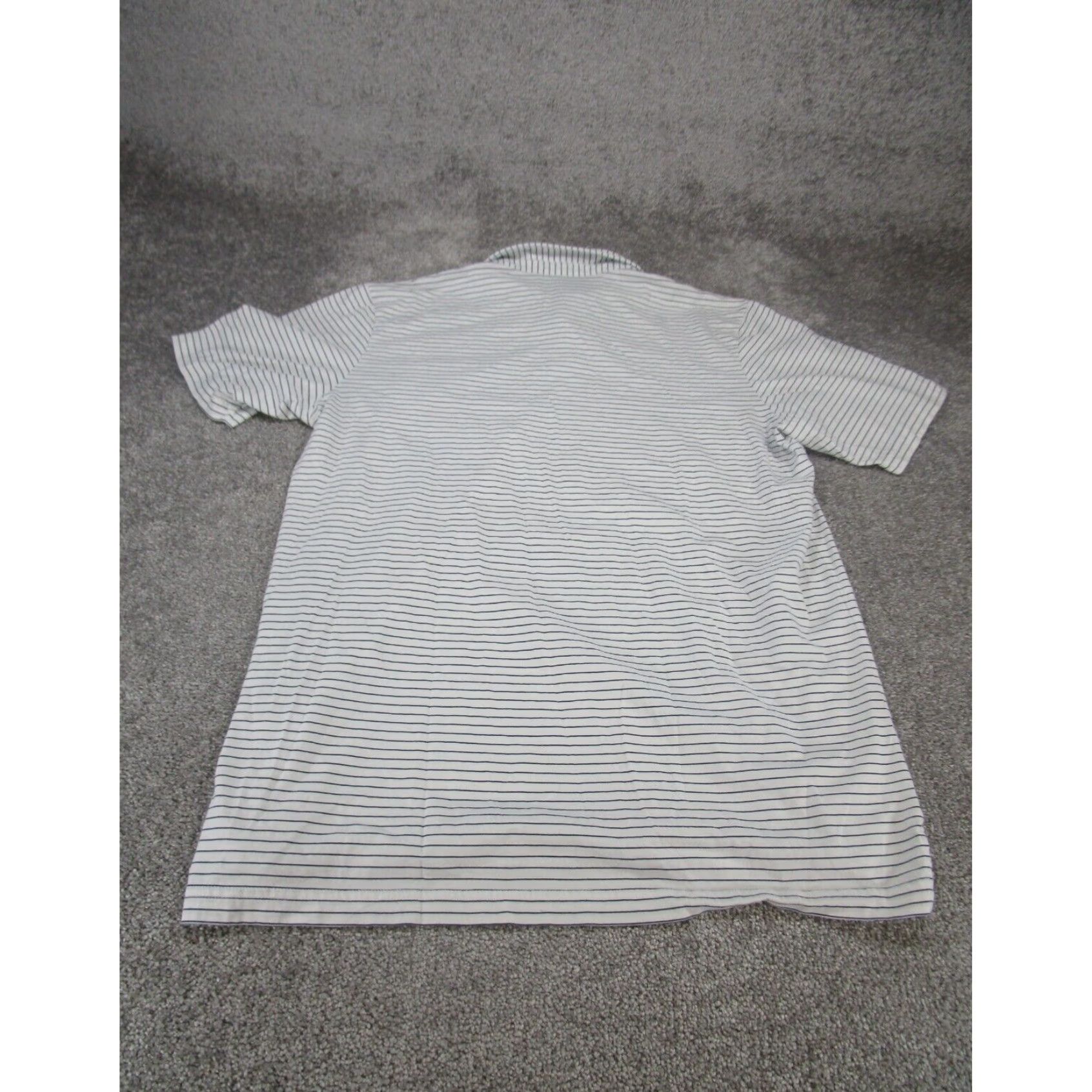 Peter Millar Peter Millar Golf Polo Shirt Mens XL White Striped Short Sleeve Regular Fit Size US XL / EU 56 / 4 - 3 Thumbnail