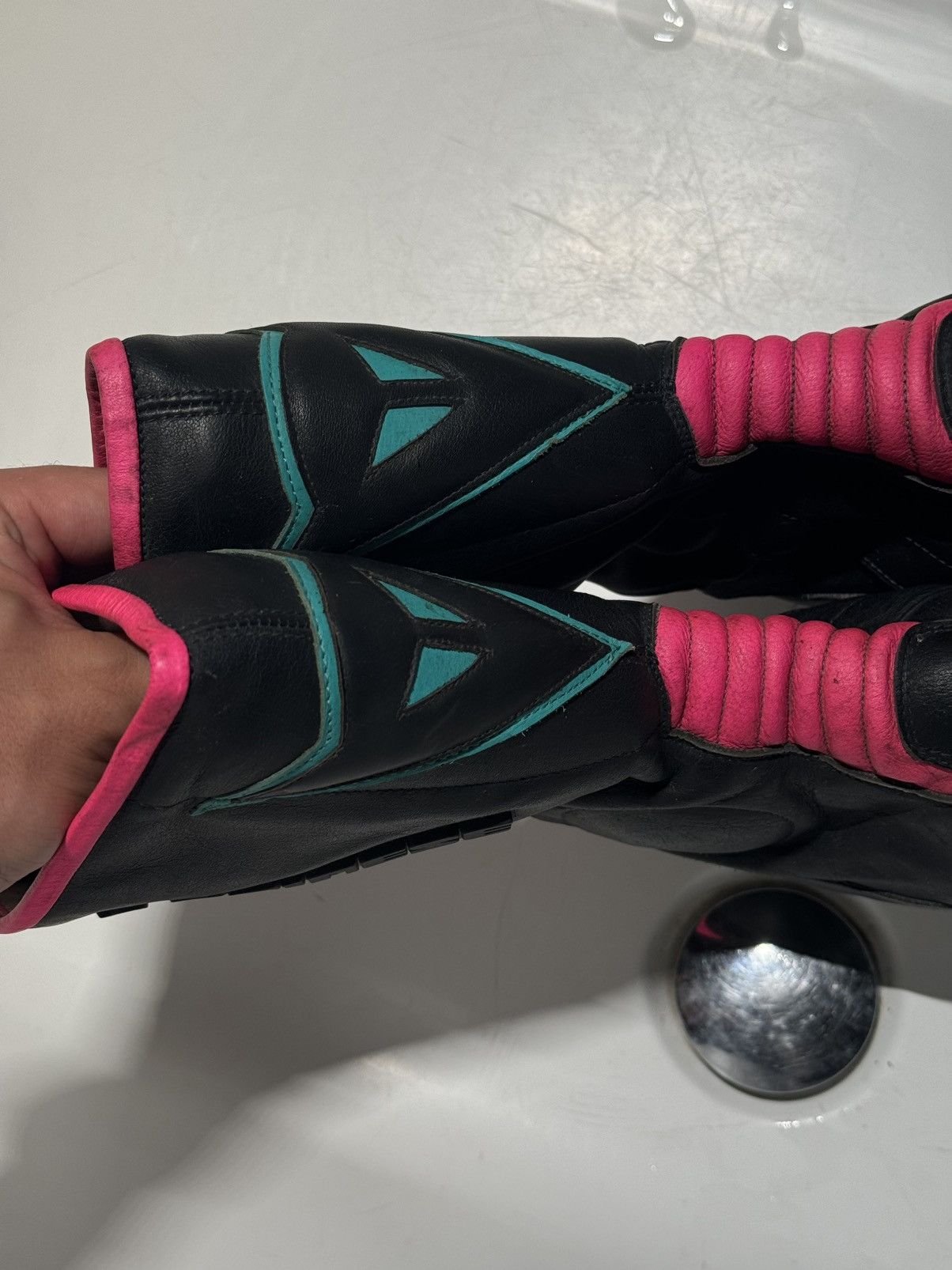 Dainese 90’s Dainese Vintage Black / Pink Motorcycle Boots leather Size US 10.5 / EU 43-44 - 2 Thumbnail