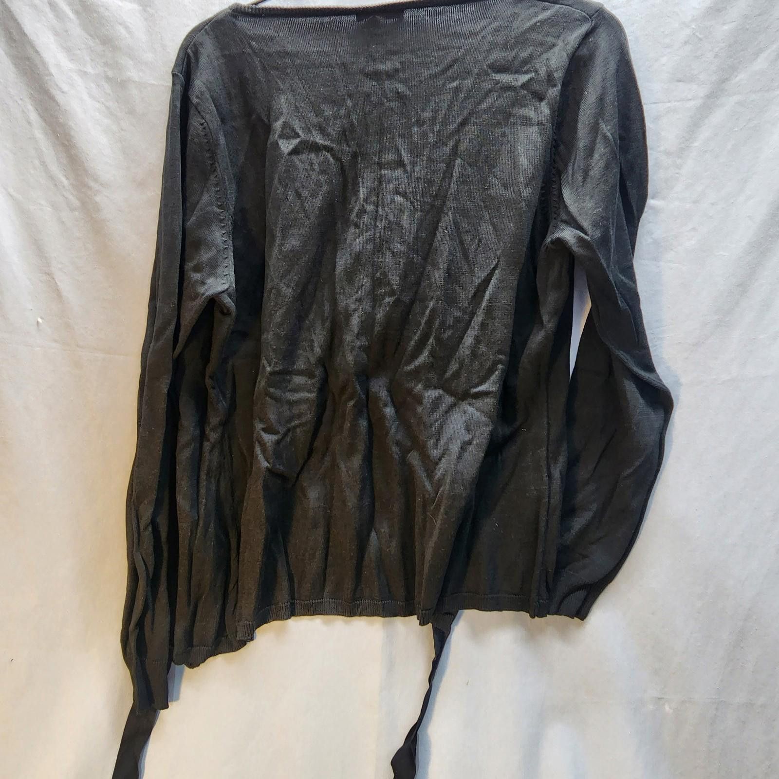 Designer Wrap London Silk Blend Long Sleeve Layered Top Size 12 Size XL / US 12-14 / IT 48-50 - 7 Thumbnail