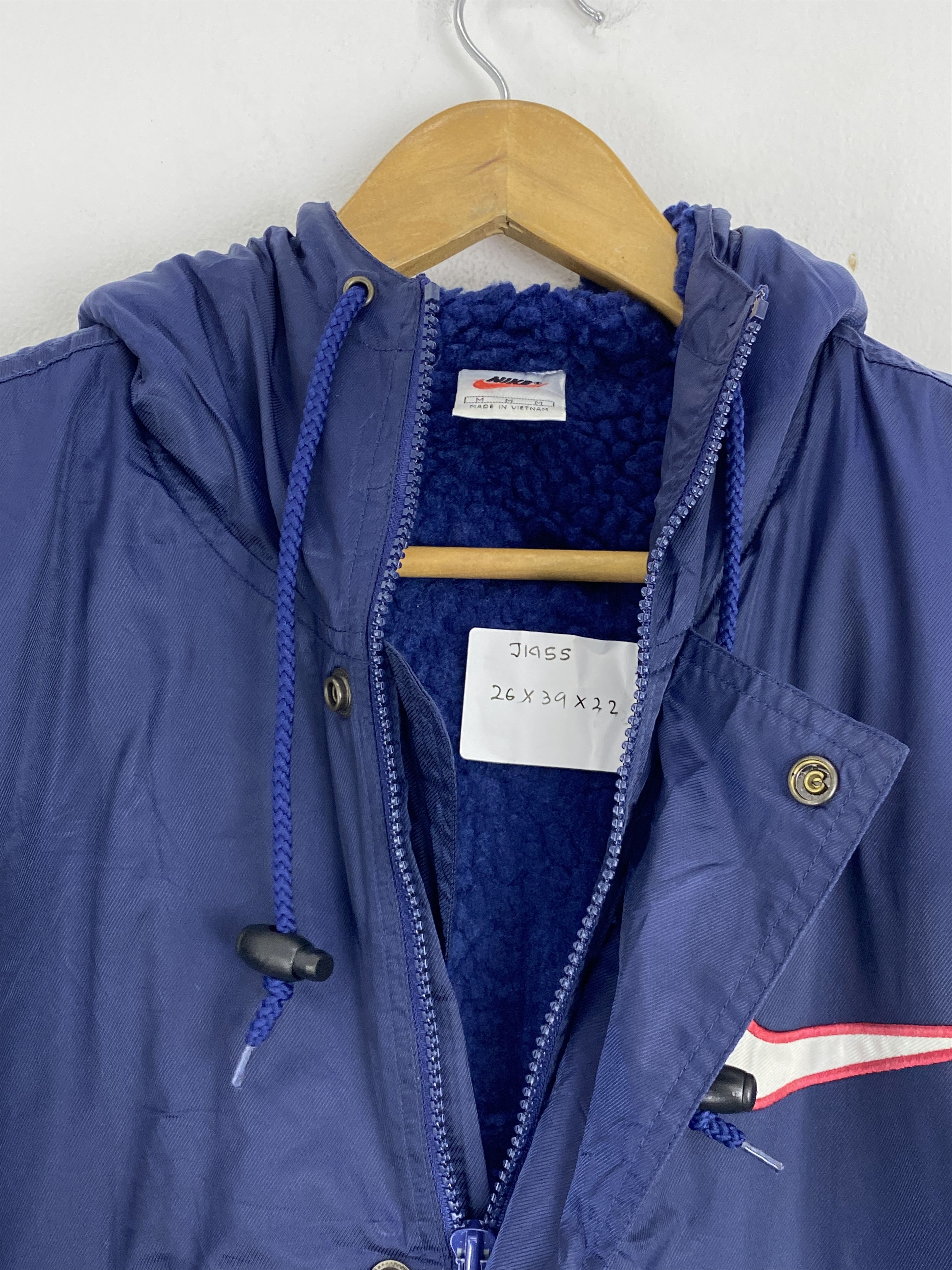 Nike Vintage 90s Nike Big Logo Embroidered Sherpa Jacket J1955 Size US M / EU 48-50 / 2 - 11 Thumbnail