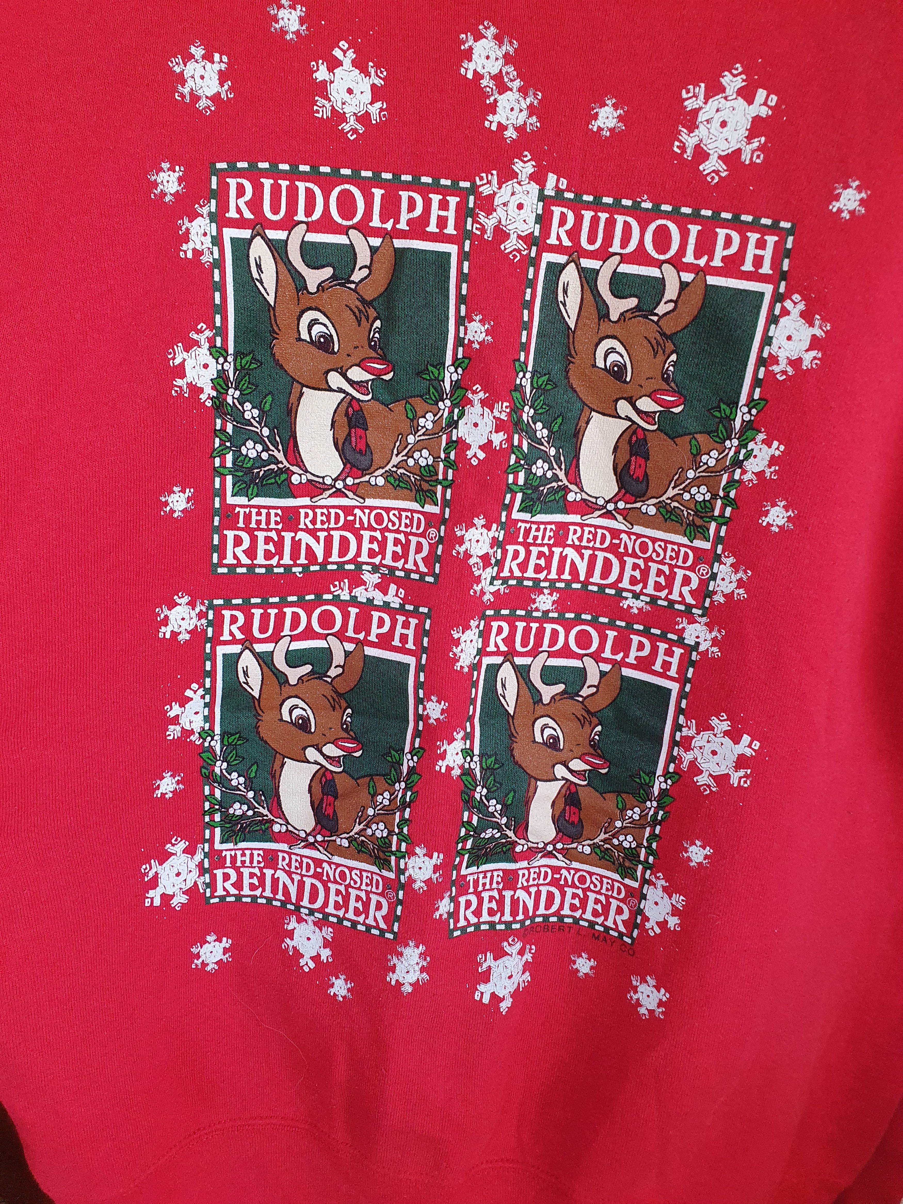 Fruit Of The Loom × Vintage Rudolph The Red Nosed Reindeer Vtg Sweatshirt Christmas L/M Size US L / EU 52-54 / 3 - 2 Thumbnail