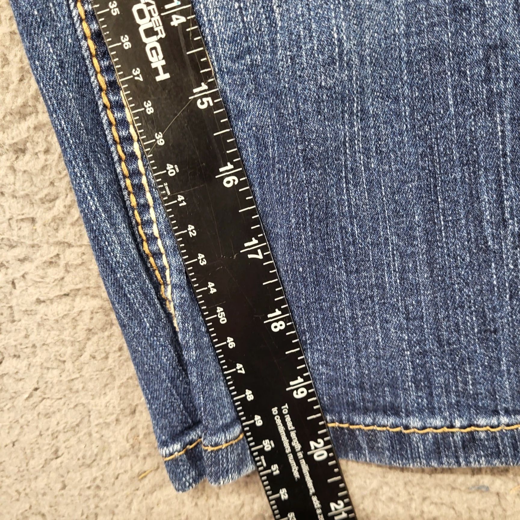 Denime Ariya Jeans Womens Capris Denim Blue 9/10 Stretch Distressed Whiskers 30x20 Jeans Jeans Capris Women Sleeve? Size 30" / US 8 / IT 44 - 6 Thumbnail