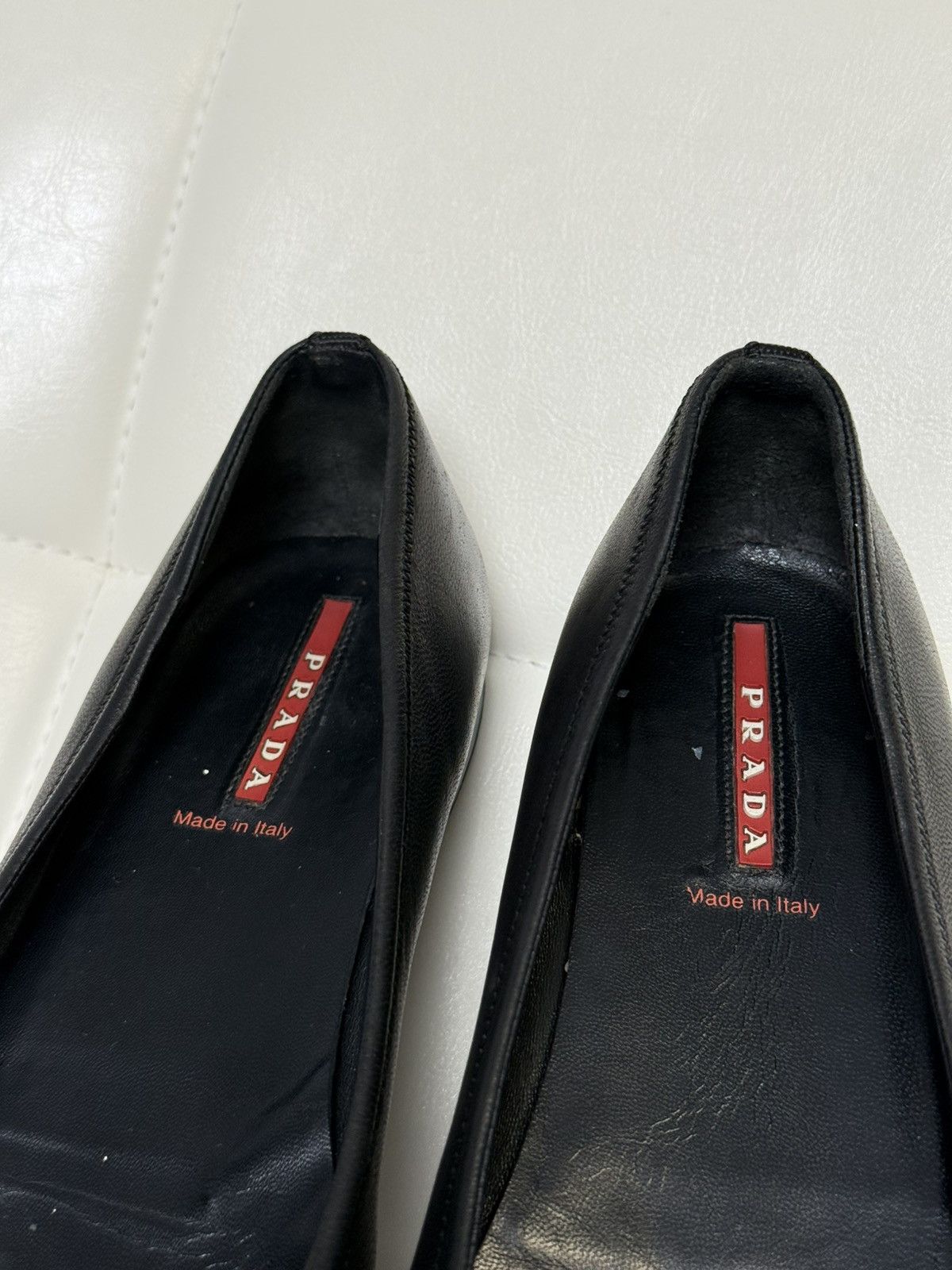 Prada Vintage 00s Prada Ballet Flats Leather Patent Toe Cap Shoes Size US 8 / IT 38 - 20 Thumbnail
