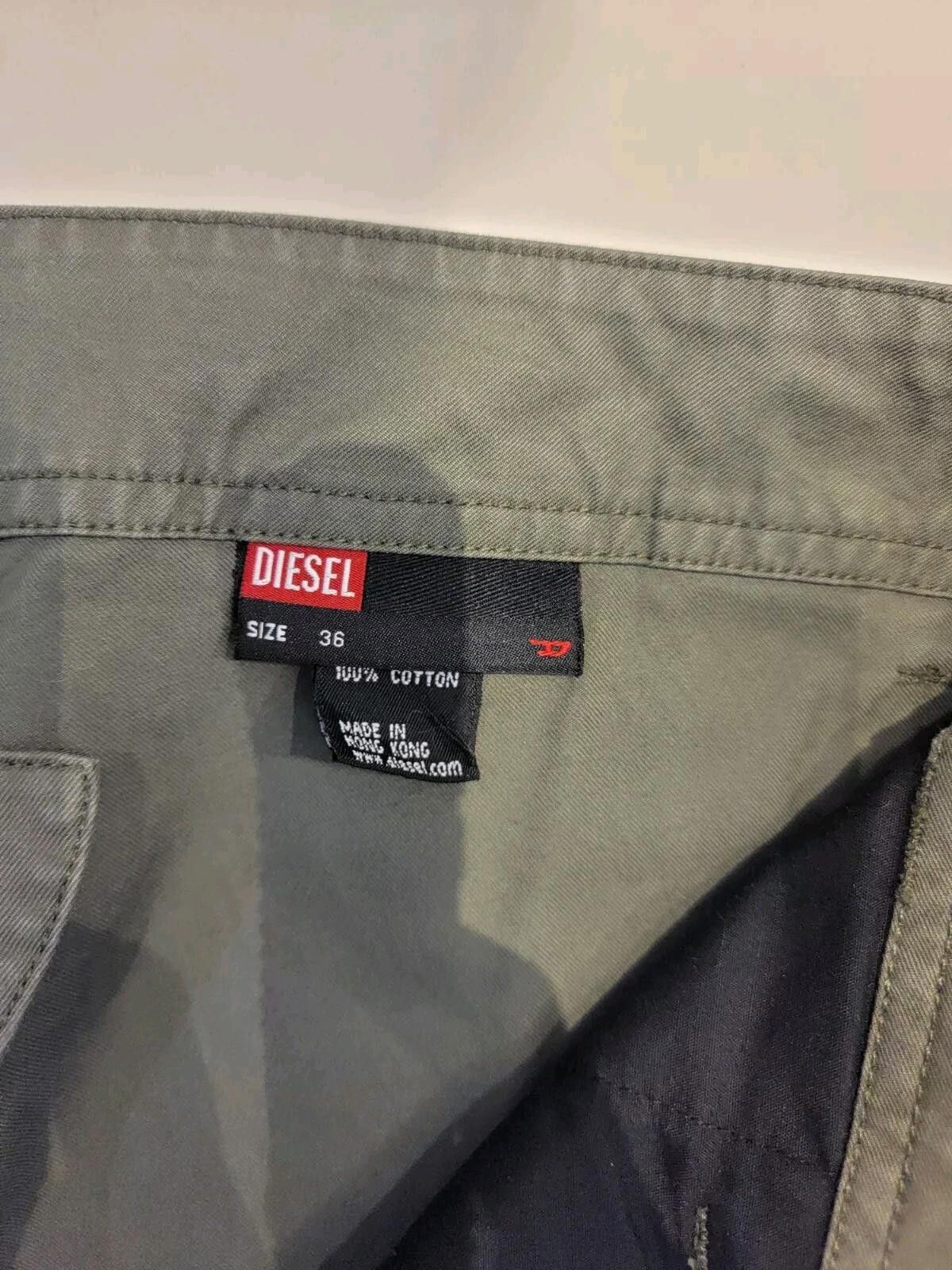 Diesel Diesel Parachute Womens Cargo Pants Khaki Green Military 36 Size 36" / US 14 / IT 50 - 3 Thumbnail
