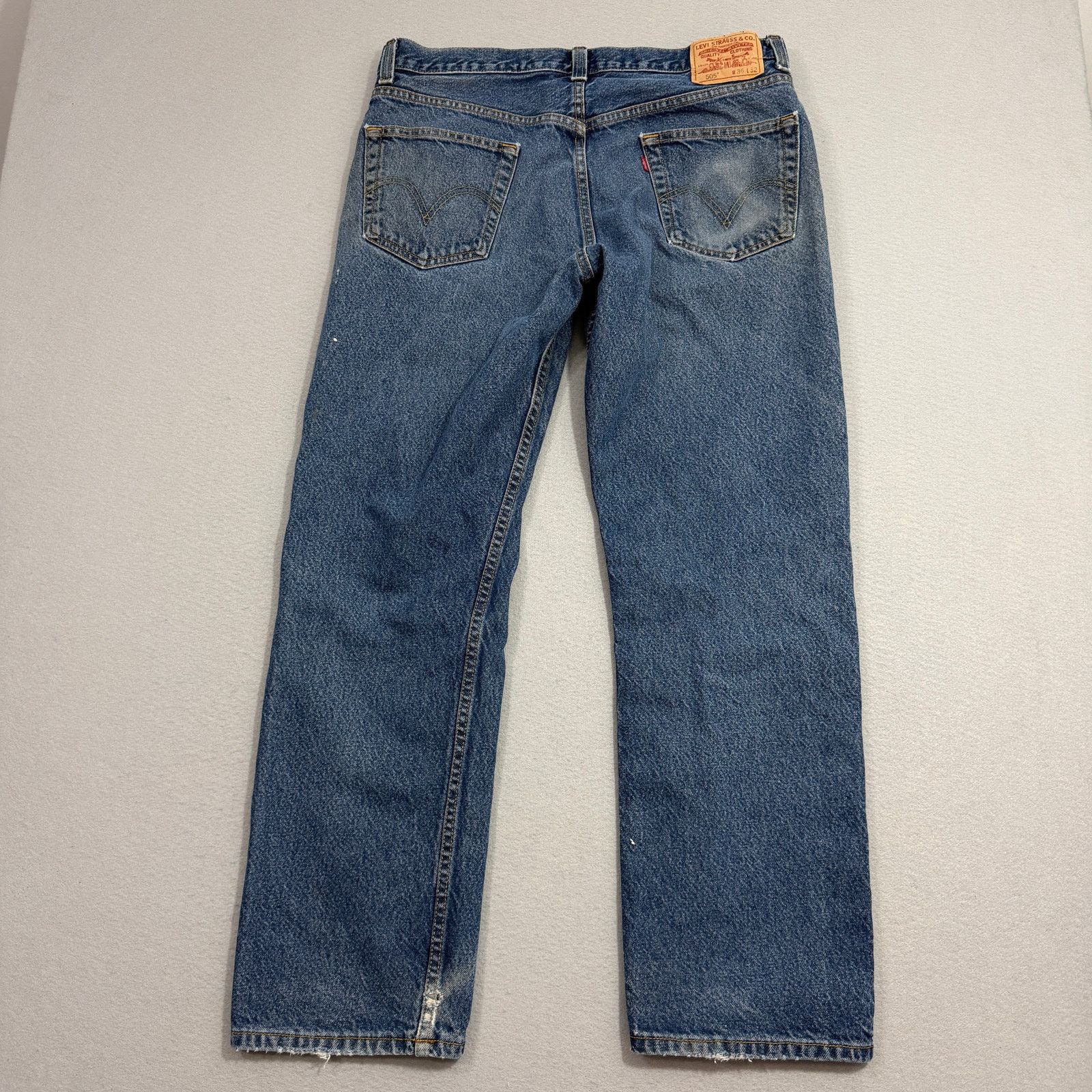 Levi's Vintage Levis 505 Jeans Men's 36x32 Blue Faded Distressed Size US 36 / EU 52 - 12 Thumbnail