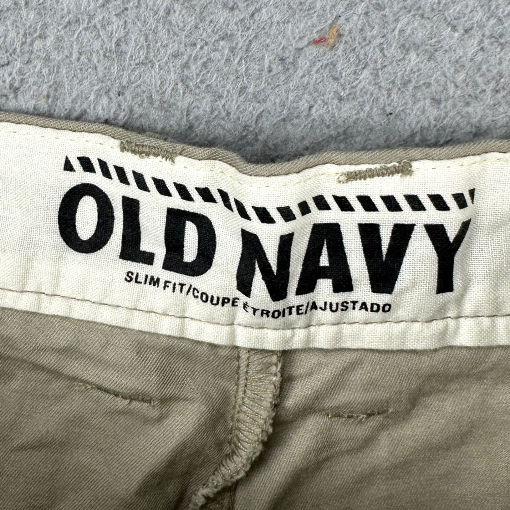 Old Navy Old Navy Slim Fit Mens Khakis Shorts 42 Tan Flat Front Pockets 100% Cotton NEW Size US 42 / EU 58 - 3 Thumbnail