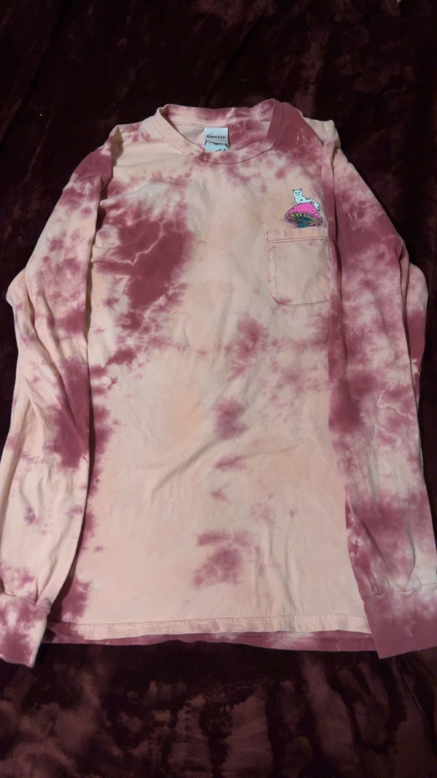 RIPNDIP Nermal Psychedelic Mushroom Hookah Cat Tie Dye Long Sleeve Size US M / EU 48-50 / 2 - 1 Thumbnail