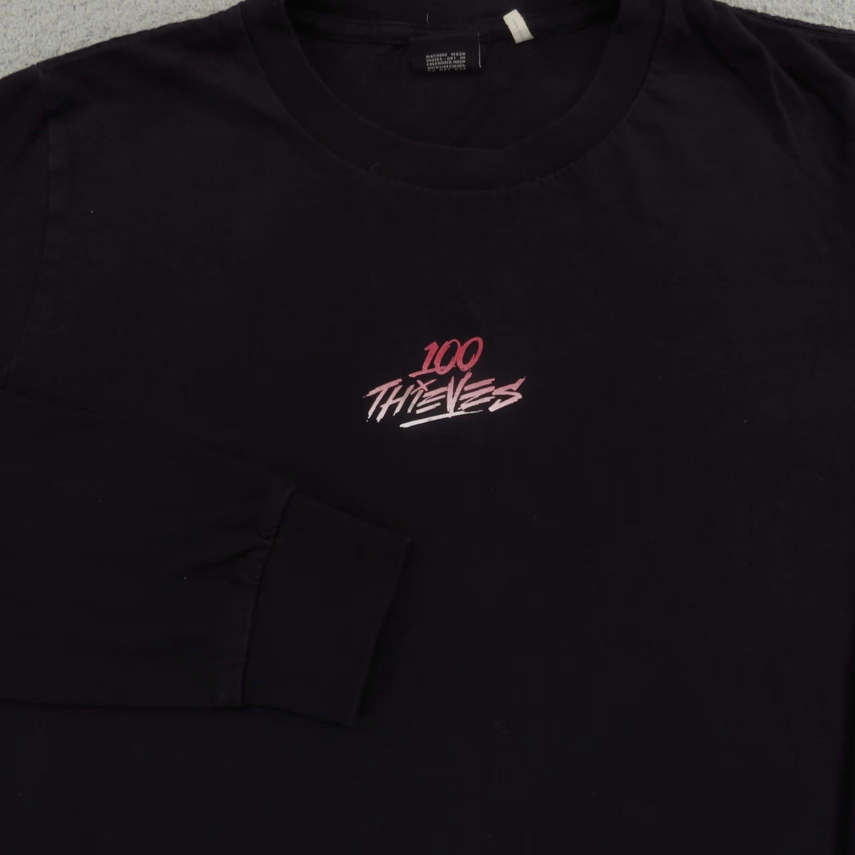 100 Thieves VINTAGE 100 Thieves Shirt Mens Medium NadeShot Esports Gaming Streamer T-Shirt Long Sleeve Crew Neck Black Cotton Jersey Logo All Seasons Size US M / EU 48-50 / 2 - 2 Thumbnail