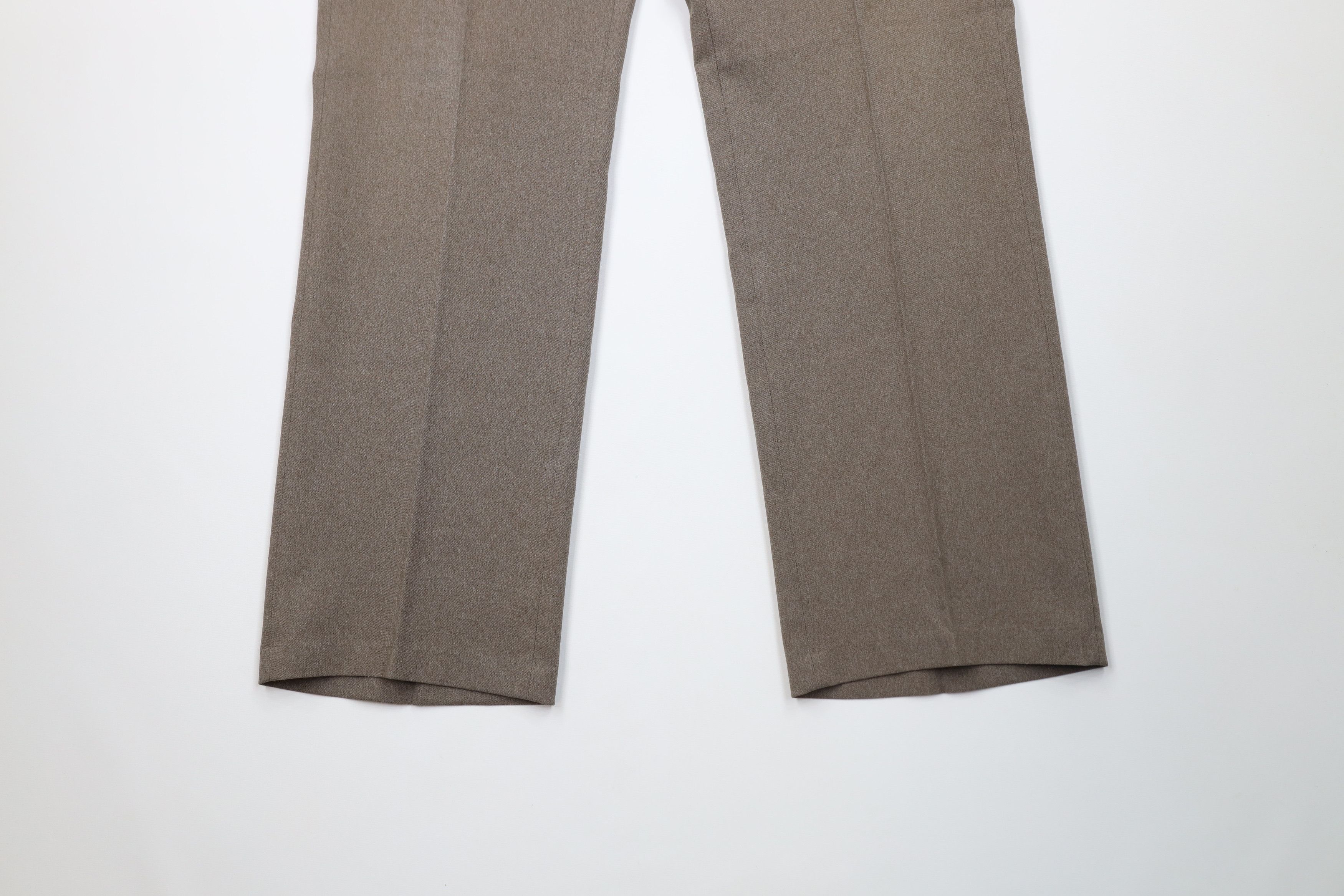 Levi's Vintage 70s Levis Knit Wide Leg Bell Bottoms Pants Brown USA Size US 40 / EU 56 - 4 Thumbnail