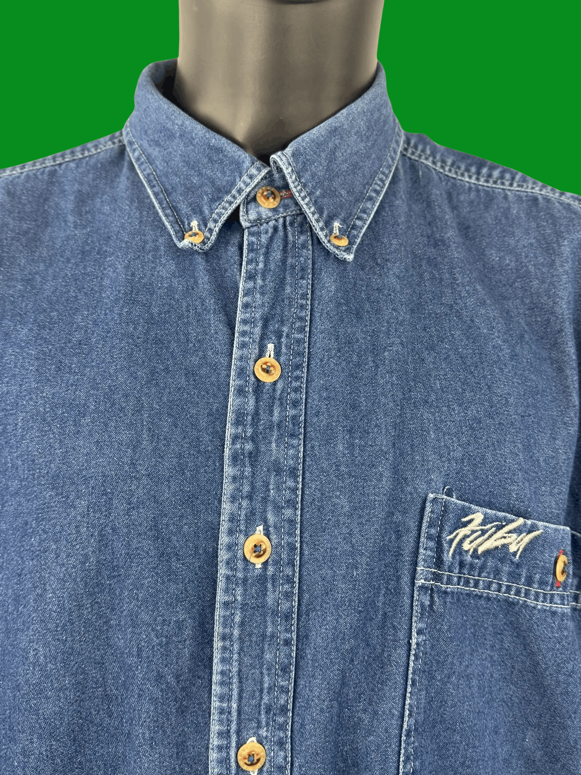 Fubu VTG FUBU “The Collection Jeans Wear” Denim Button-Up Shirt Size US XXL / EU 58 / 5 - 4 Thumbnail