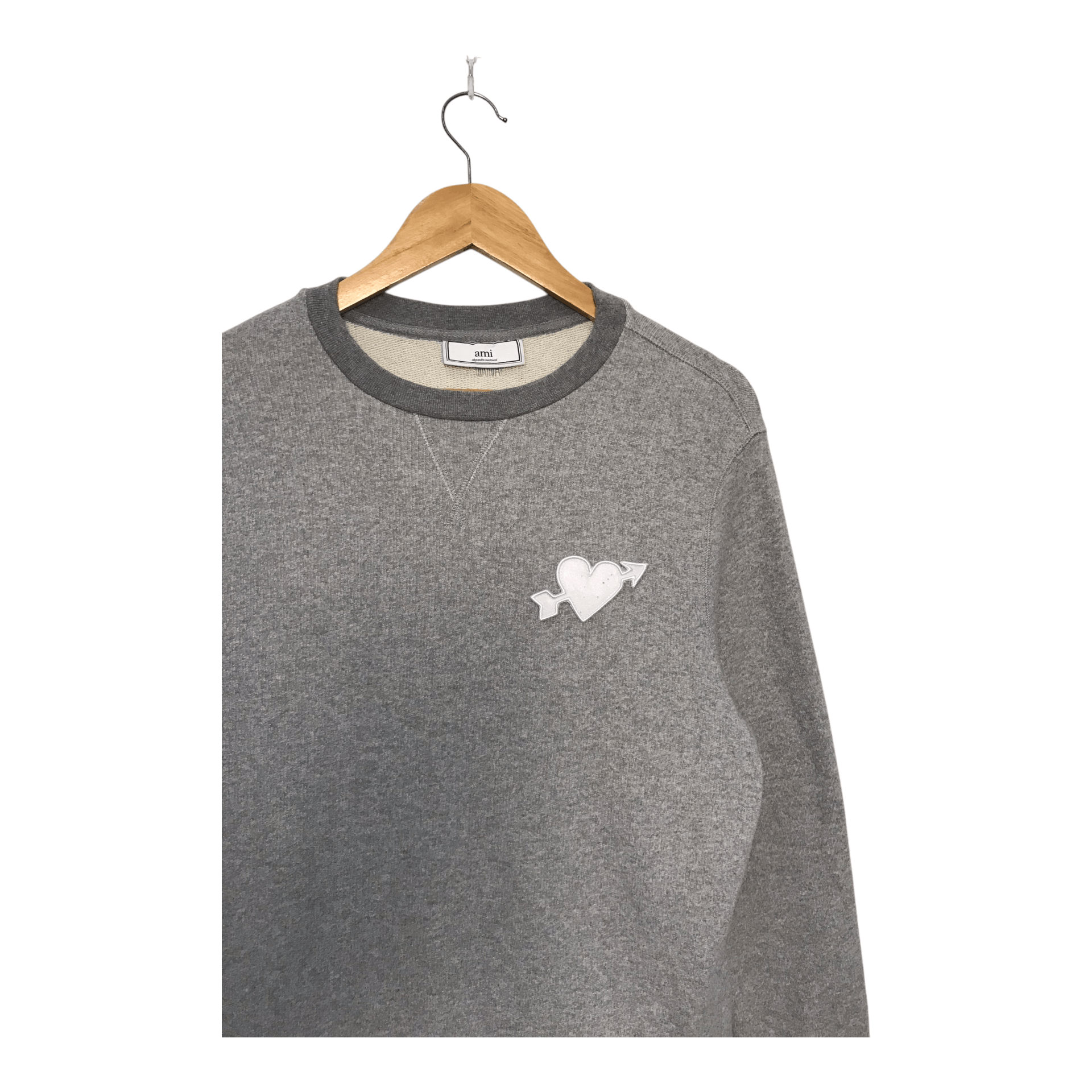 AMI Ami Paris Heart Gray Sweatshirt Size US S / EU 44-46 / 1 - 2 Thumbnail