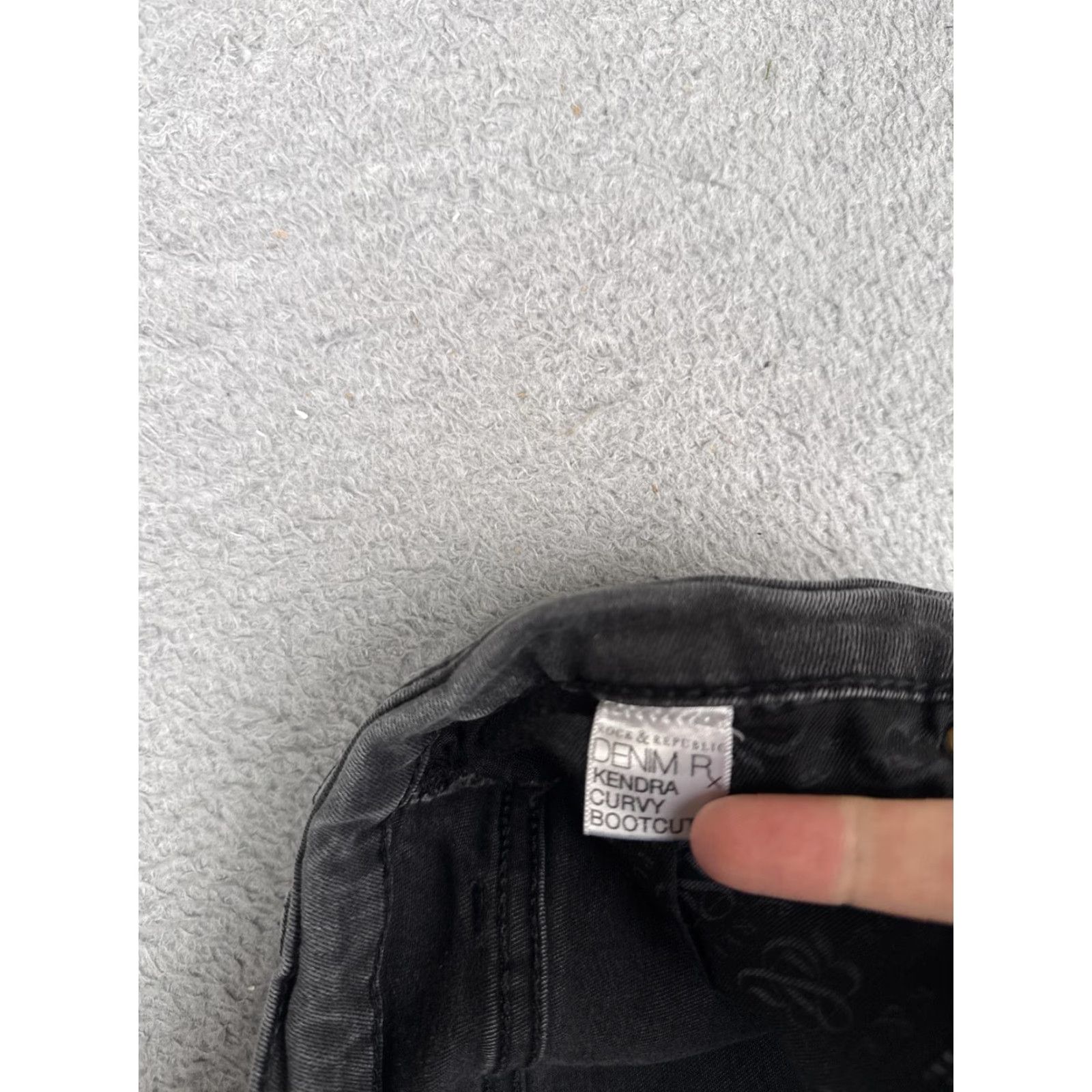 Vintage Rock & Republic Kendra Curvy Bootcut Jeans Womens 10 Gray Charcoal Wash 30x31 Denim Jeans Rock & Republic Kasandra Womens Size 32" / US 10 / IT 46 - 7 Thumbnail