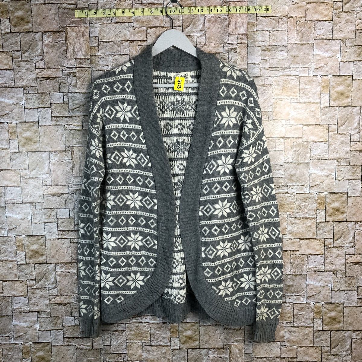 Homespun Knitwear × Japanese Brand Boutique Grey art design cardigan Knitwear #A223 Size US L / EU 52-54 / 3 - 1 Thumbnail