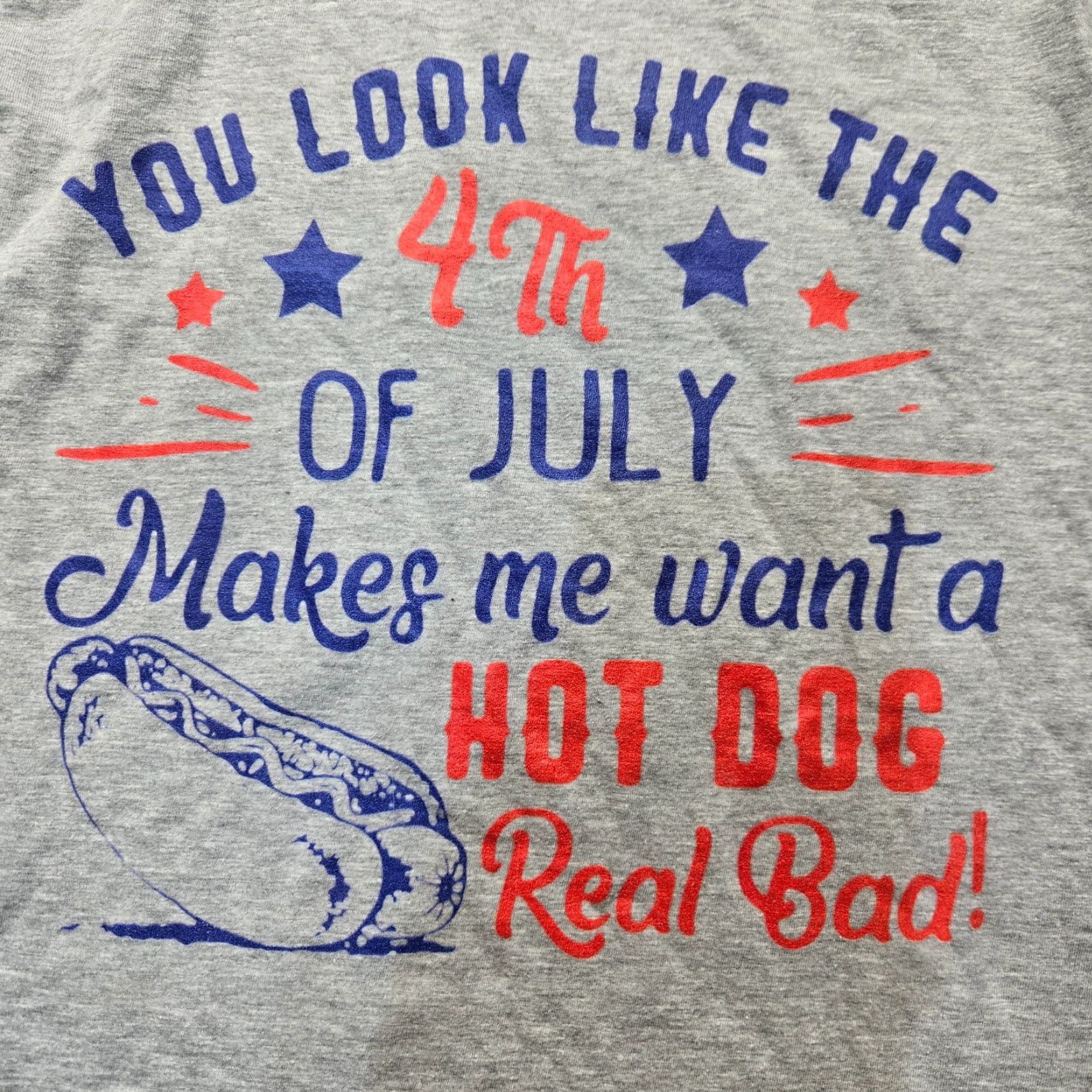 Vintage VINTAGE You Look Like 4th Of July Makes Me Want A Hot Dog Real Bad Men's T-Shirt Size US L / EU 52-54 / 3 - 2 Thumbnail