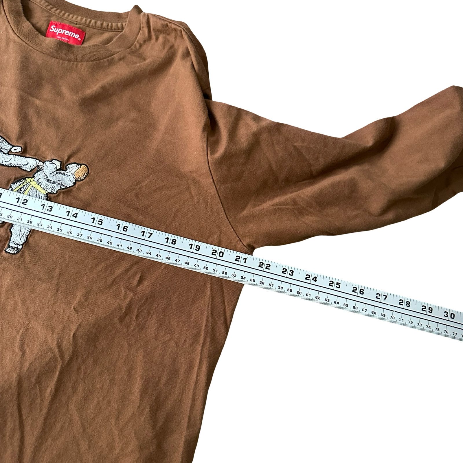 Supreme Supreme Karate T-Shirt Mens Medium Brown Cotton Embroidered Size US M / EU 48-50 / 2 - 8 Thumbnail