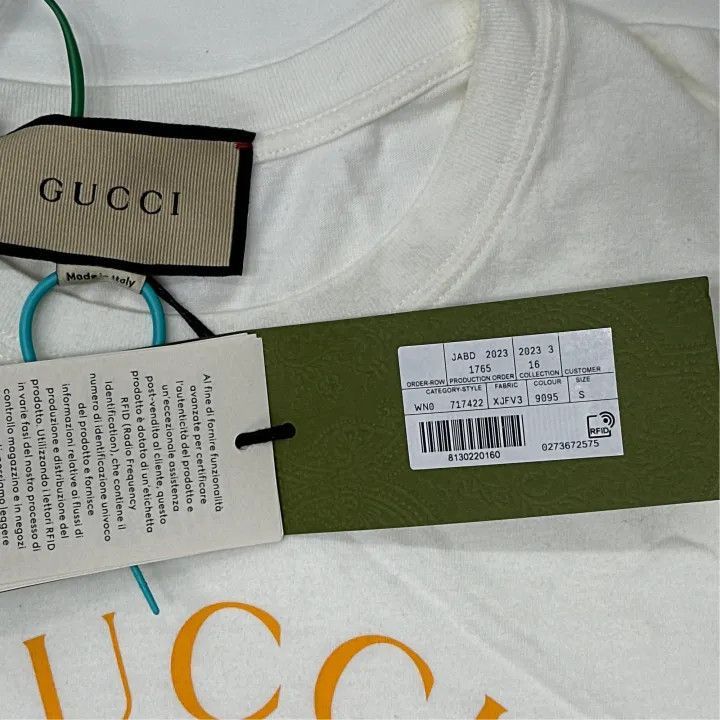 Gucci Gucci FW23 Colorful Logo Print T-Shirt-2507 Size S / US 4 / IT 40 - 2 Thumbnail