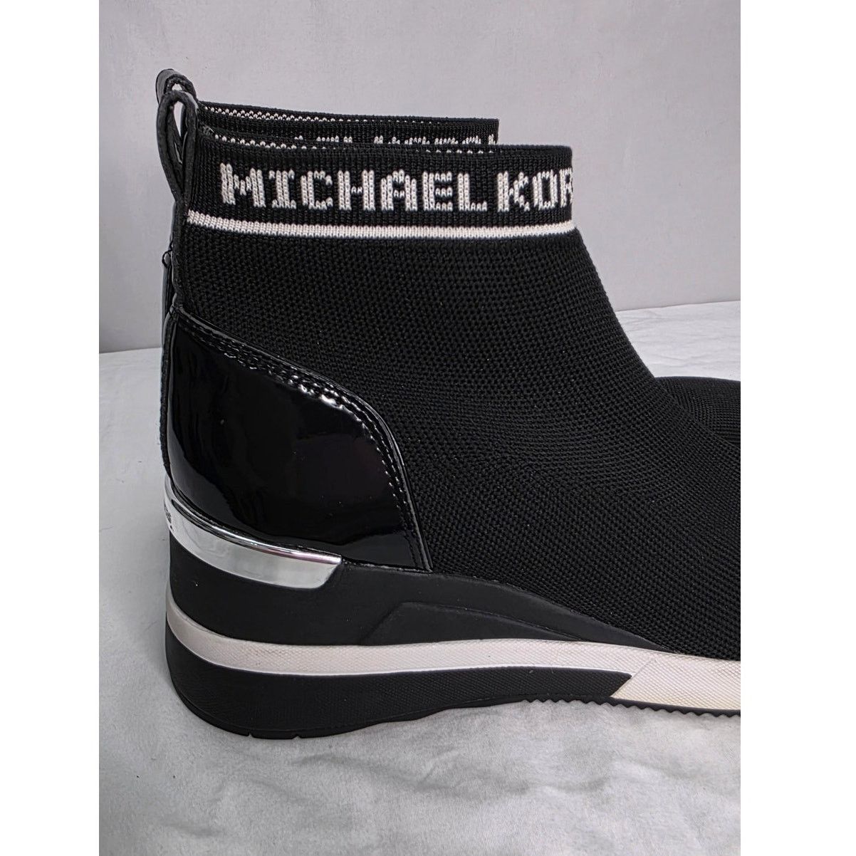Michael Kors Michael Michael Kors Skyler Black Wedge Sneaker Bootie Size US 8.5 / IT 38.5 - 2 Thumbnail