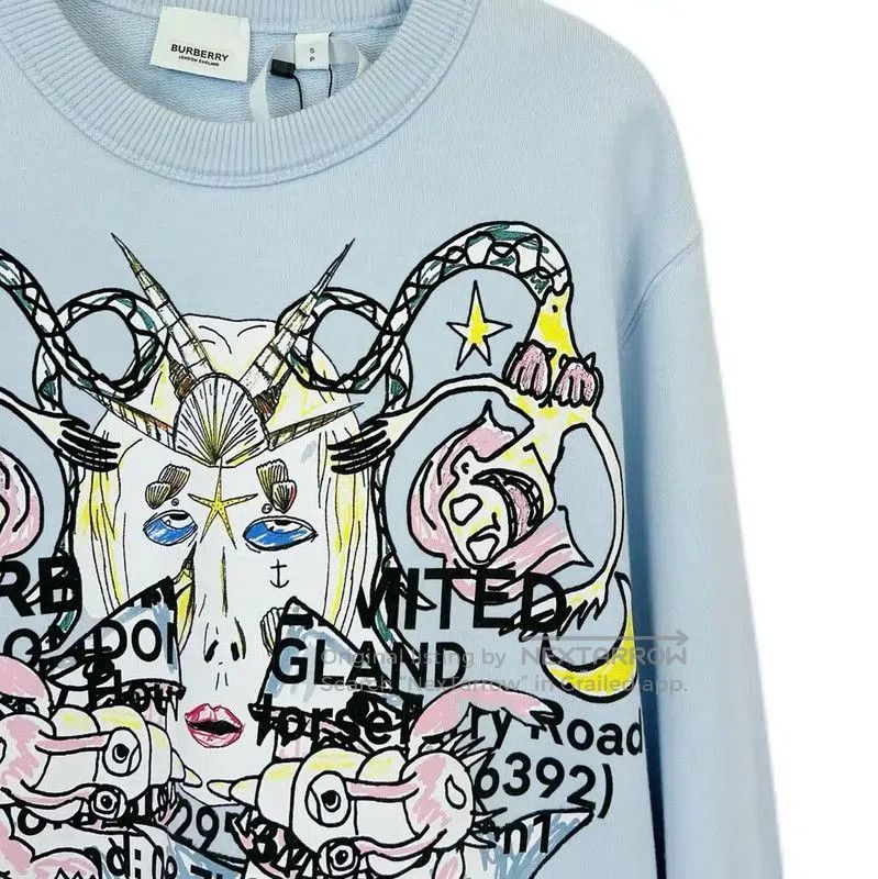 Burberry Burberry Long Sleeve Blue Cotton Sweatshirt. Size S / US 4 / IT 40 - 3 Thumbnail