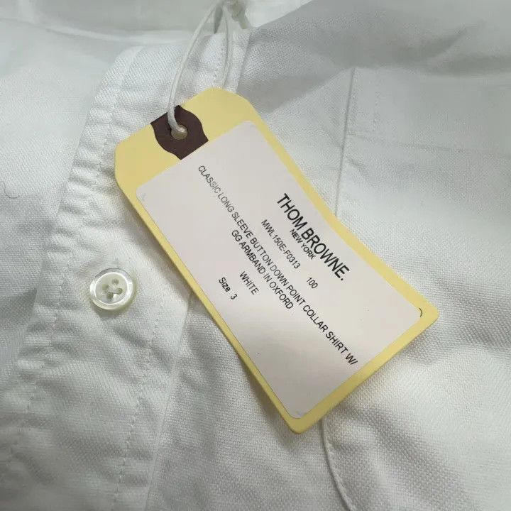 Thom Browne Thom Browne Classic White Long Sleeve Shirt -2507 Size US M / EU 48-50 / 2 - 1 Thumbnail
