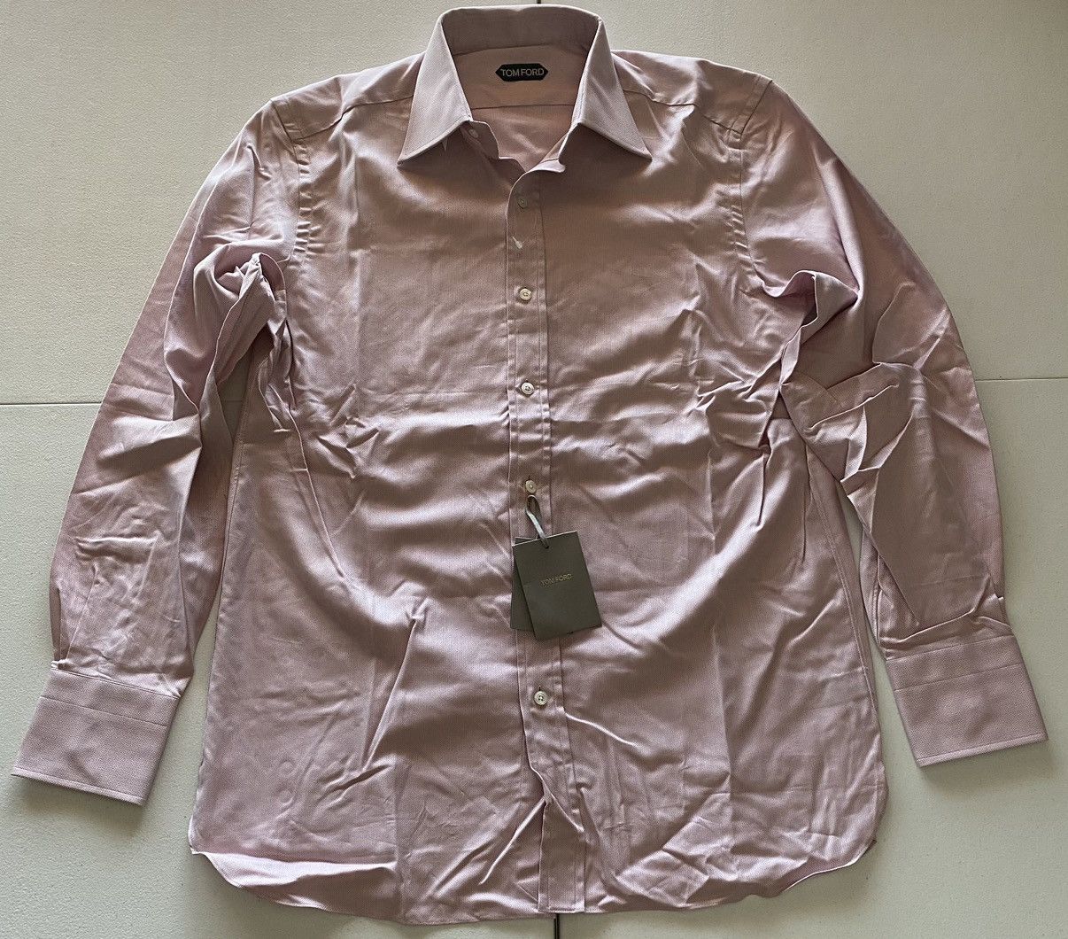 Tom Ford dusty rose Oxford cloth dress shirt 16.5 42e NEW