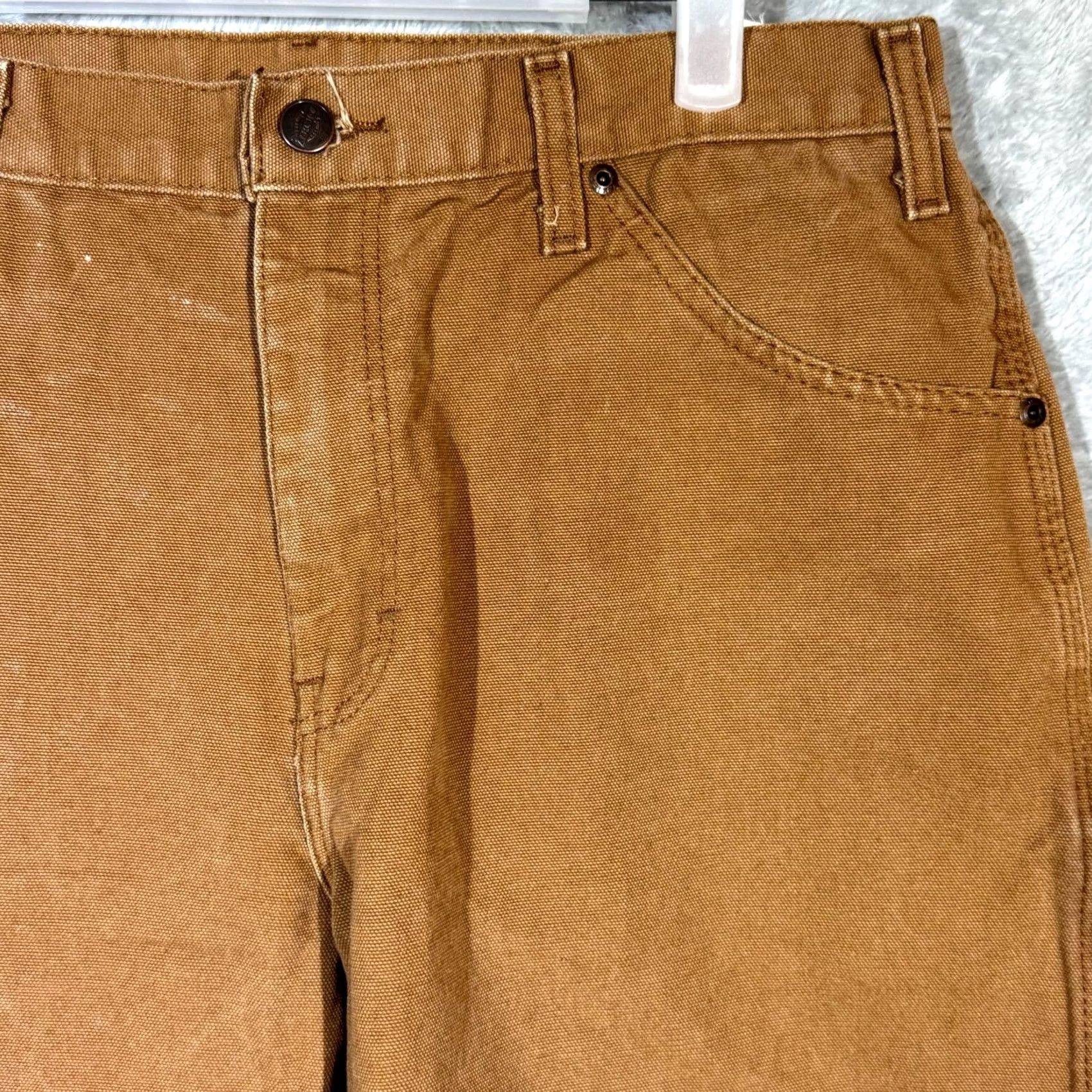 Dickies Dickies Carpenter Jeans 34x30 Brown Denim Mid-Rise Straight Leg Mens Jeans Size US 34 / EU 50 - 4 Thumbnail