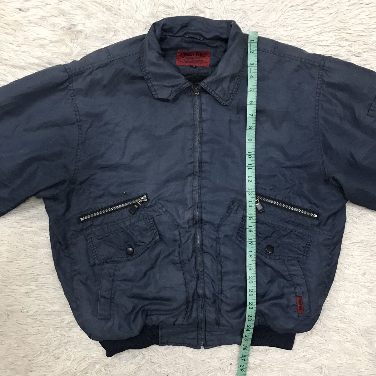 Japanese Brand Vintage Lonely Wolf Double Pocket Zipper Bomber Jacket Size US L / EU 52-54 / 3 - 19 Thumbnail
