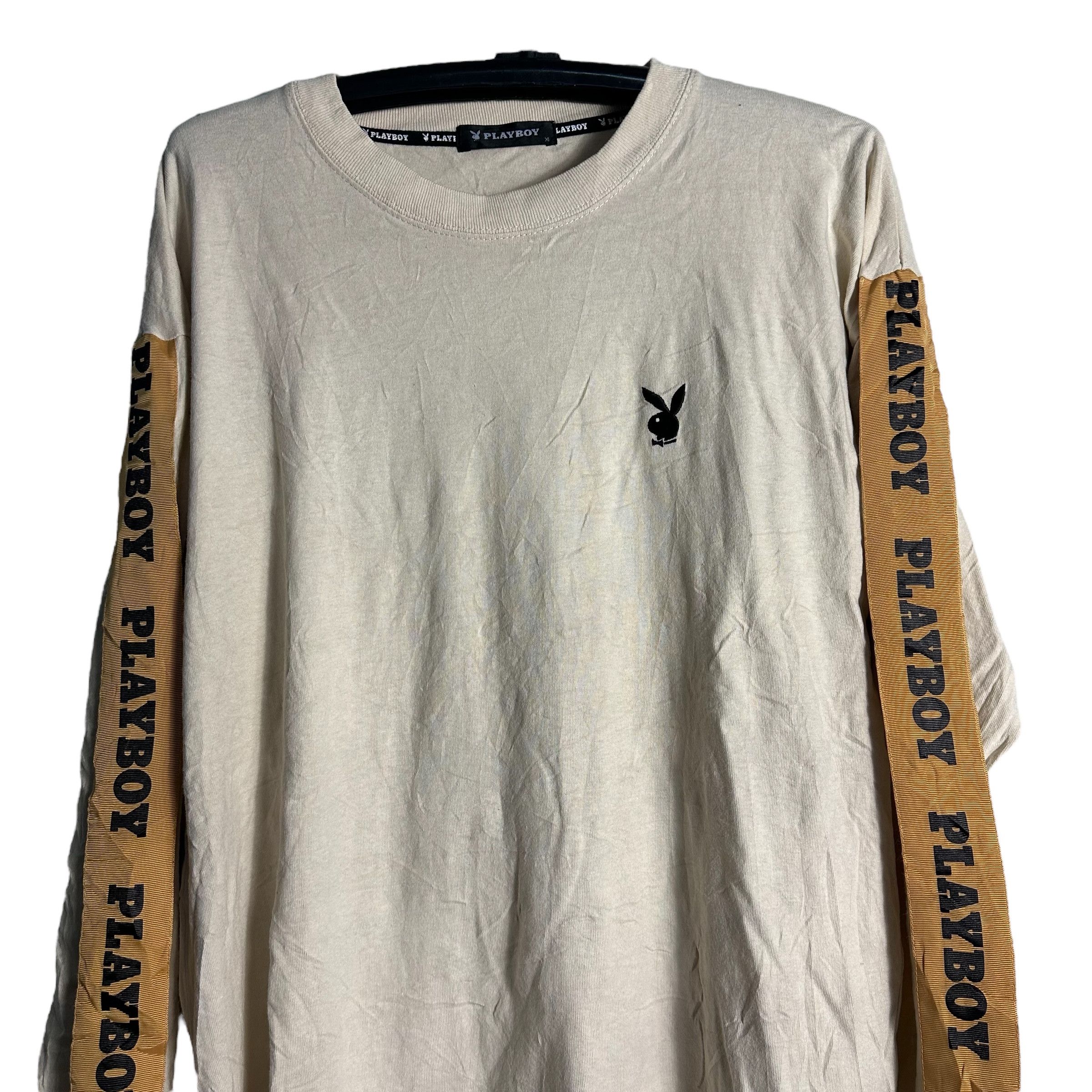 Playboy 🔥RARE🔥Vintage Playboy Sidetape Long Sleeve T-shirt Size US XL / EU 56 / 4 - 2 Thumbnail
