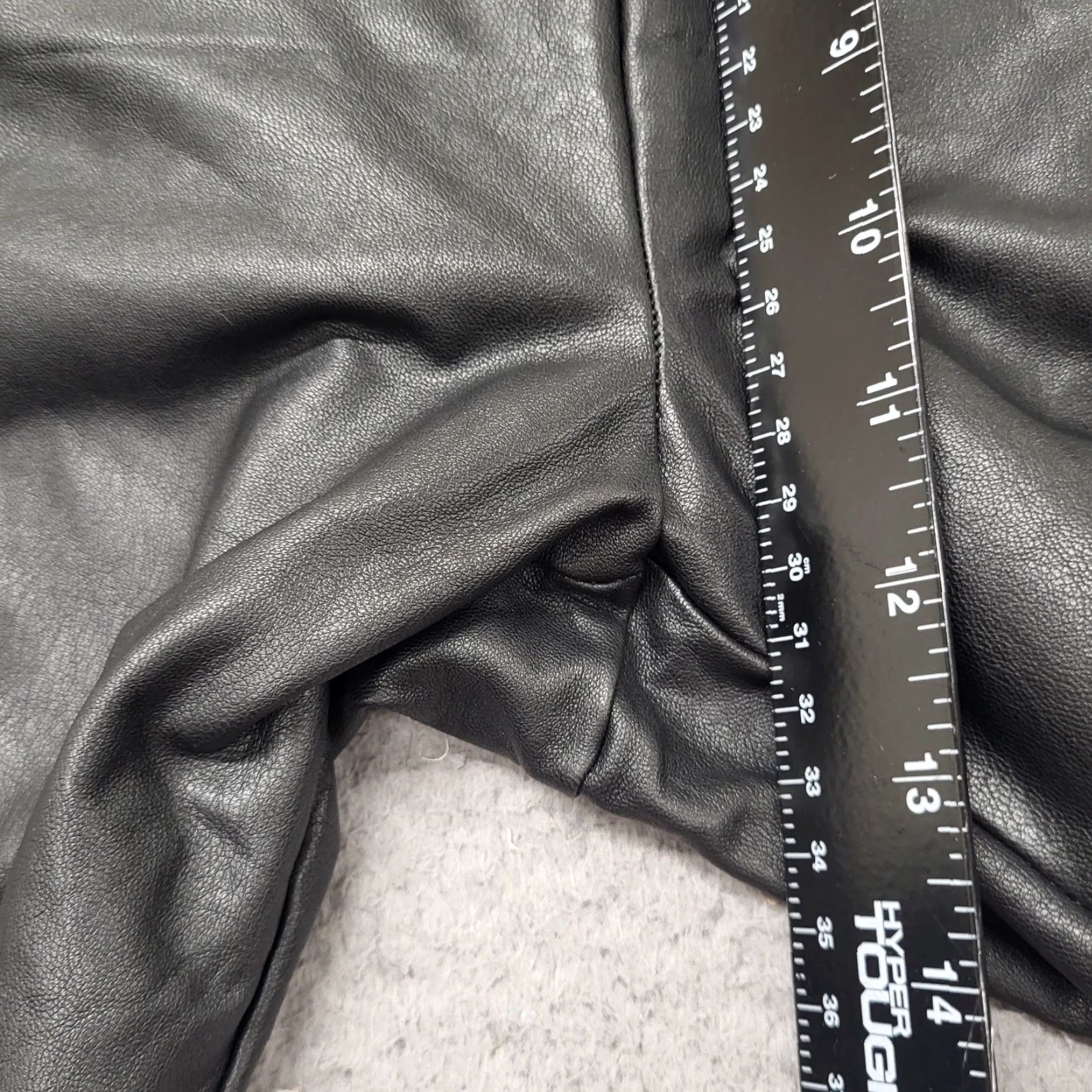 Vintage Wild Fable Pants Womens XL Black Faux Leather Skinny Leggings Elastic Waist Size 40" / US 18 - 6 Thumbnail