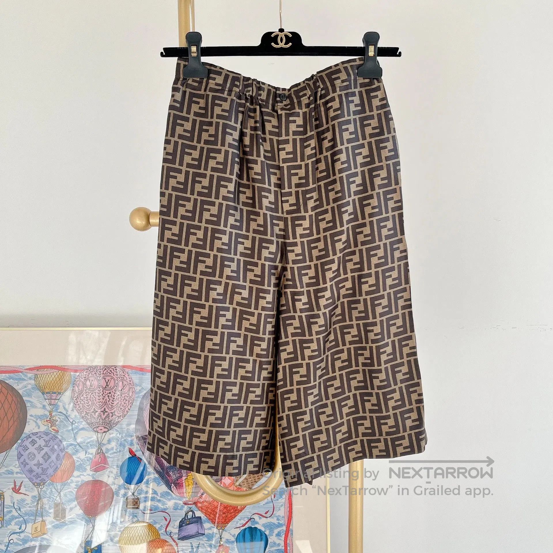 Fendi Fendi Monogram Silk Shorts. Size 37" - 1 Thumbnail