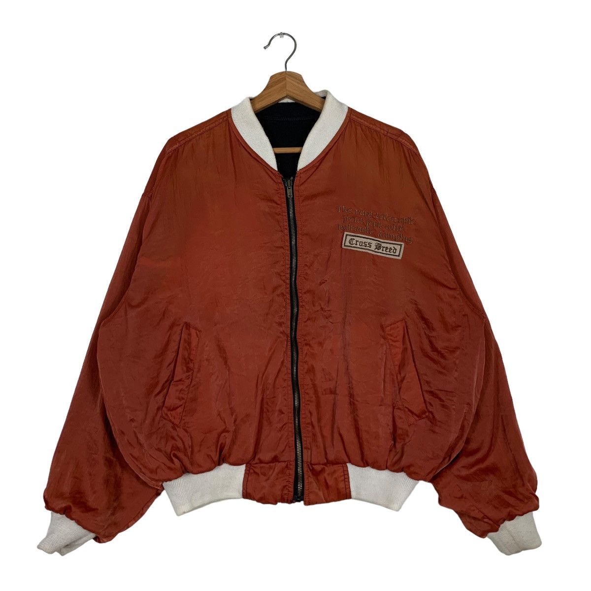 Japanese Brand CROSS BREED Big Logo Reversible Bomber Jacket #0118-C7 Size US L / EU 52-54 / 3 - 17 Thumbnail
