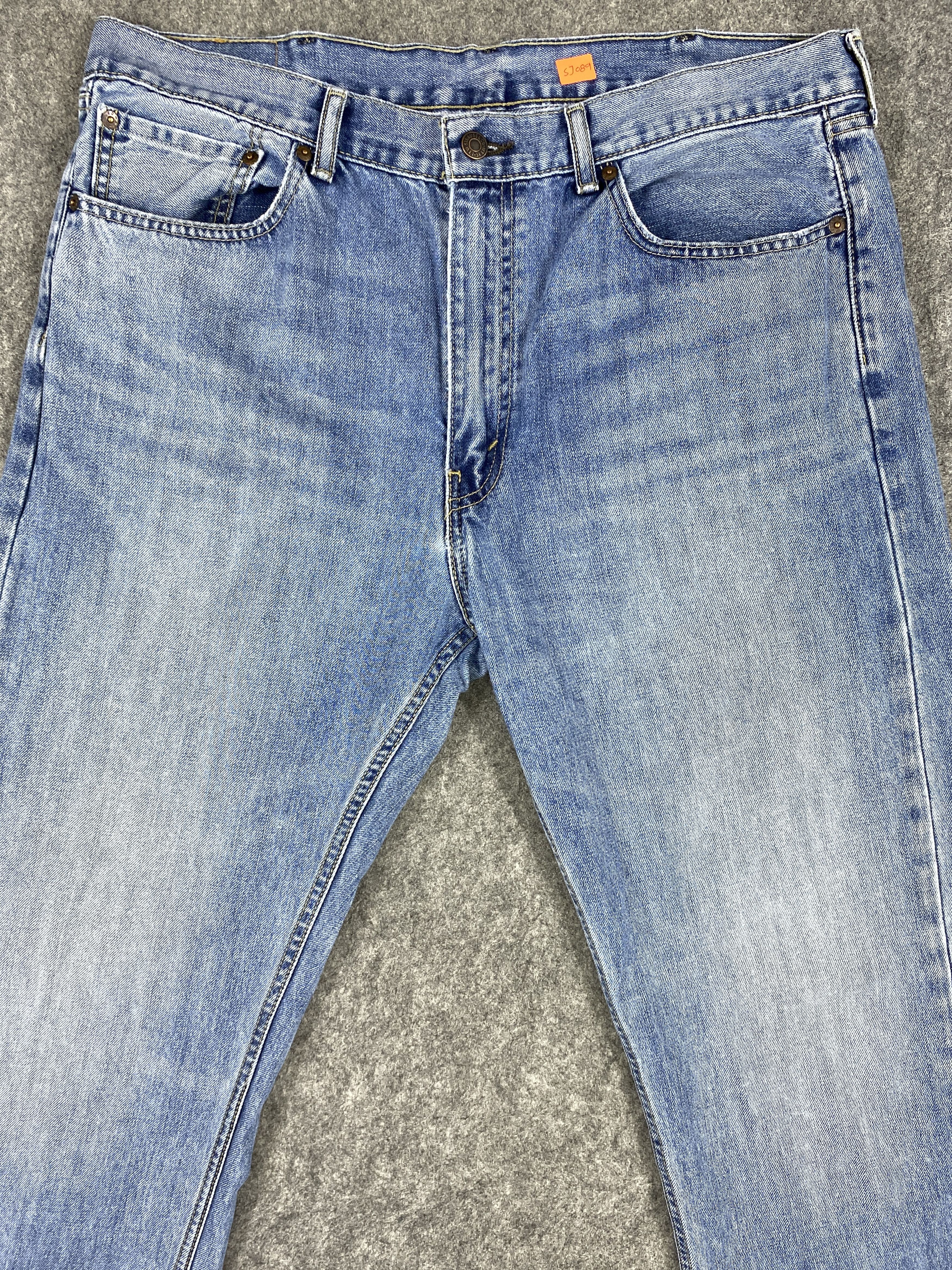 Levi's Distressed Blue Levi's 505 Jeans 37x33 Denim -SJ089 Size US 37 - 3 Thumbnail