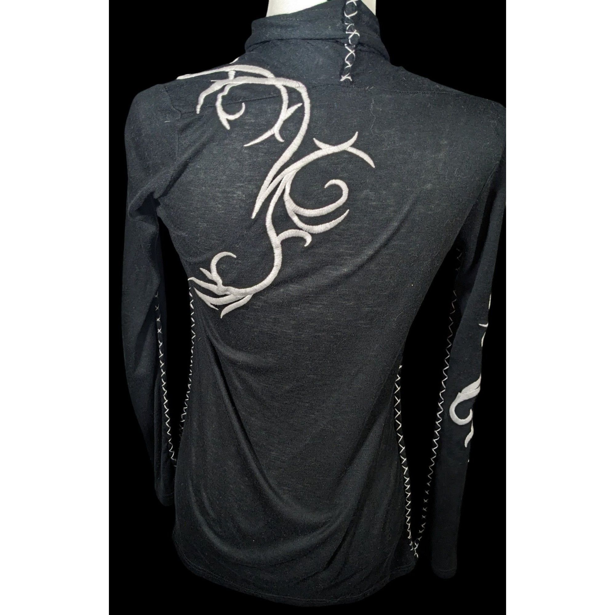 Other Angeni Contrast Stich Tribal Embroidered Gothic Cardigan Siz Size M / US 6-8 / IT 42-44 - 2 Thumbnail