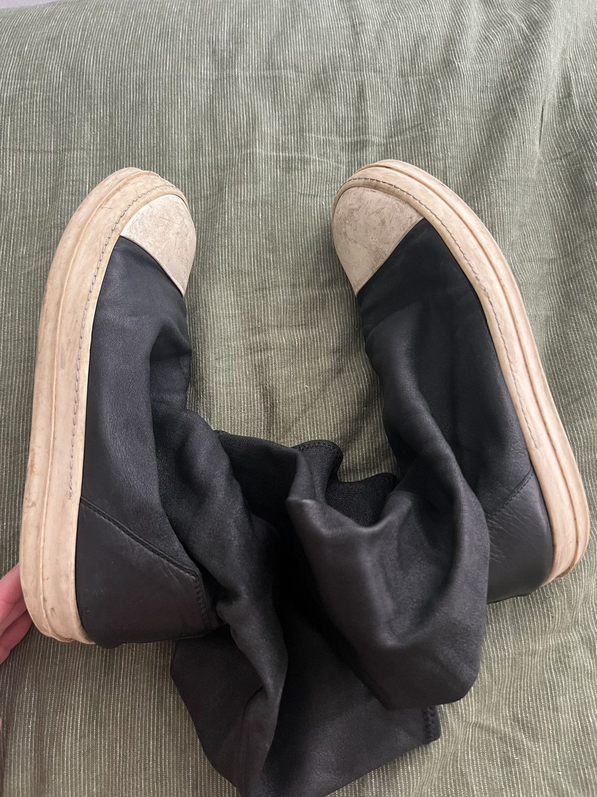 image of Rick Owens Sock Ramones Eu43 Shoes in Black, Men's (Size 10)