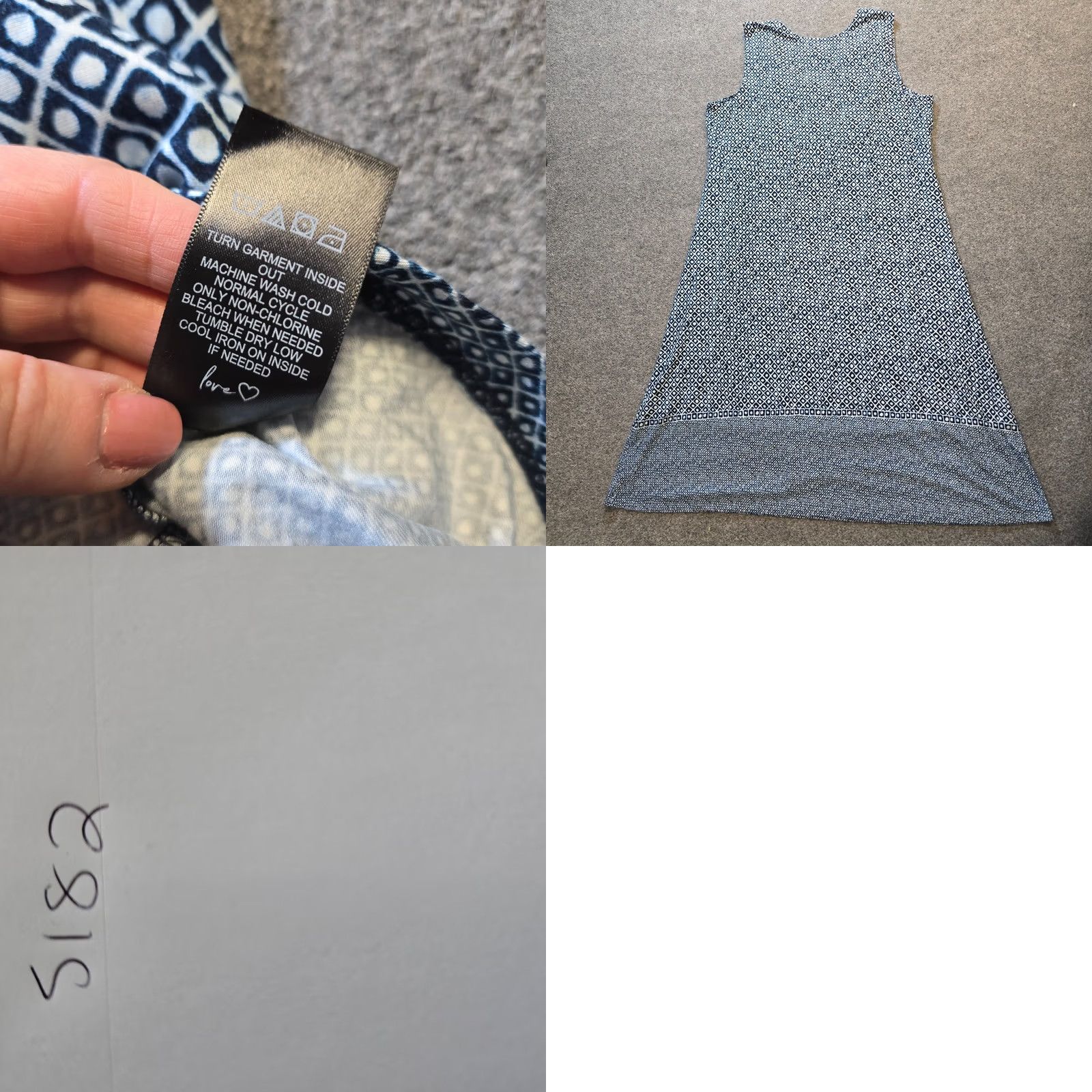 NIC+ZOE NIC+ZOE Dress Womens 2X Maxi Sleeveless Blue Stretch No Iron Travel Casual Long Knit Geometric V-Neck Pullover Summer Spring Current Era Size XXL / US 16-18 / IT 52-54 - 8 Thumbnail