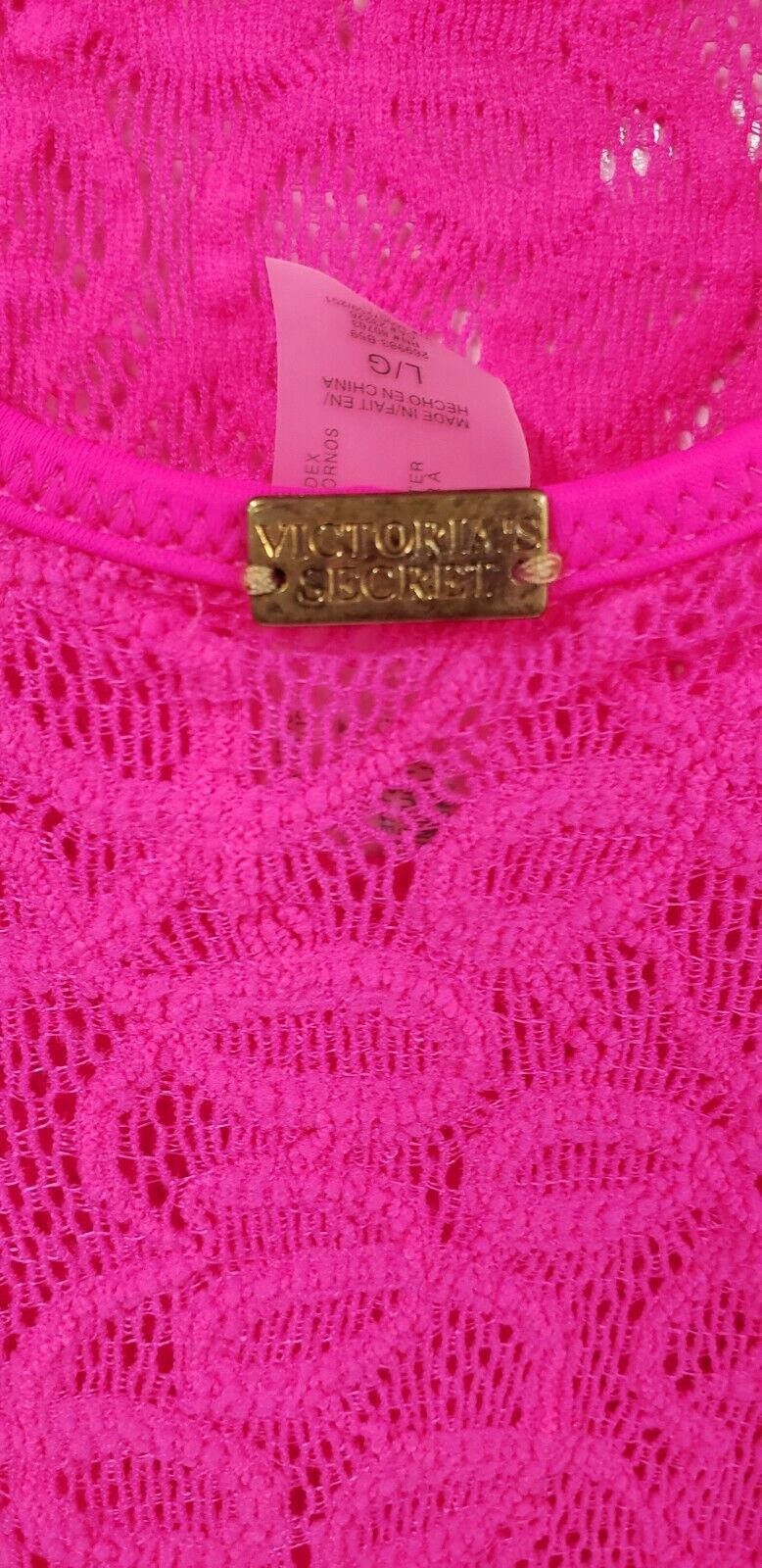 Designer NWT Victoria's Secret Pink Lace Cover-up Size Large Size L / US 10 / IT 46 - 8 Thumbnail