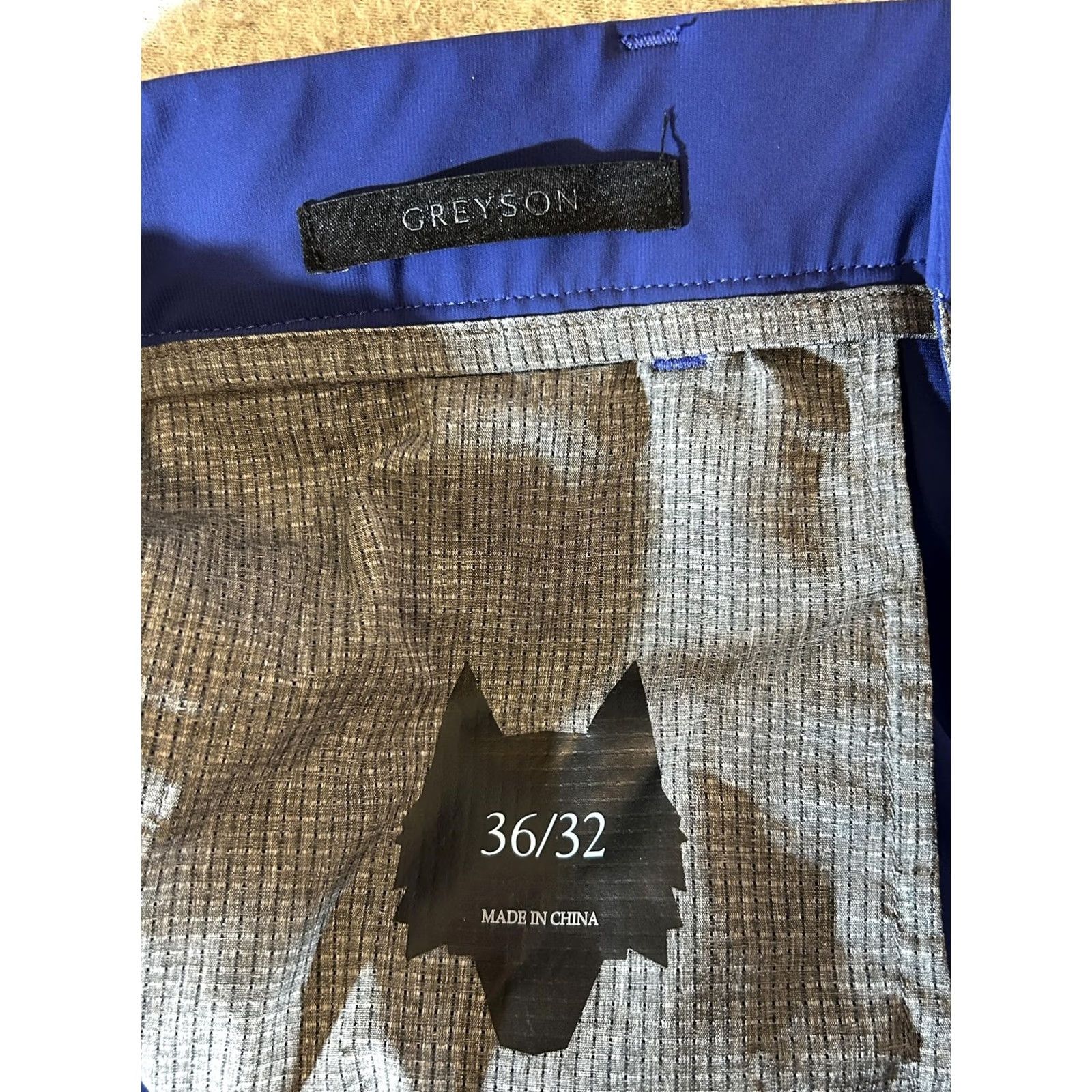 Vintage Greyson Mens Chino Pants 36x32 Blue Lightweight Stretch Flat Front Golf Casual Size US 36 / EU 52 - 6 Thumbnail