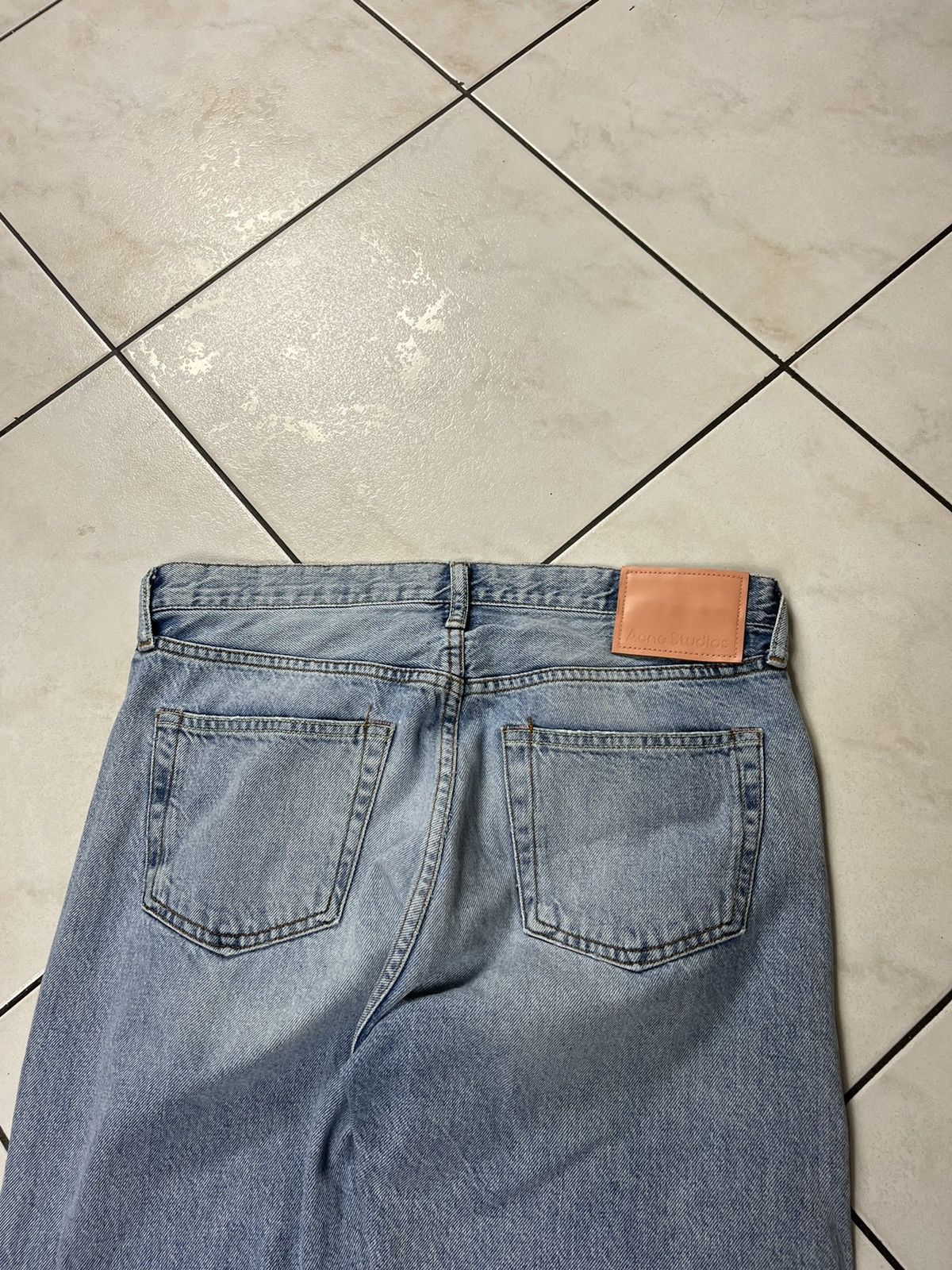 Acne Studios 32x34 1996 Light Blue Trash distressed jeans