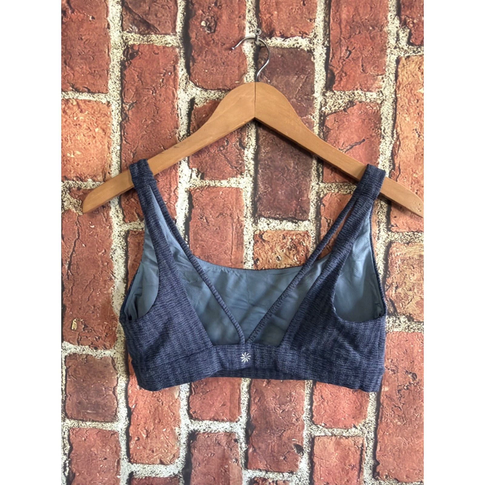 Athleta Athleta Sports Bra Womens M Blue Racerback Size ONE SIZE - 2 Thumbnail
