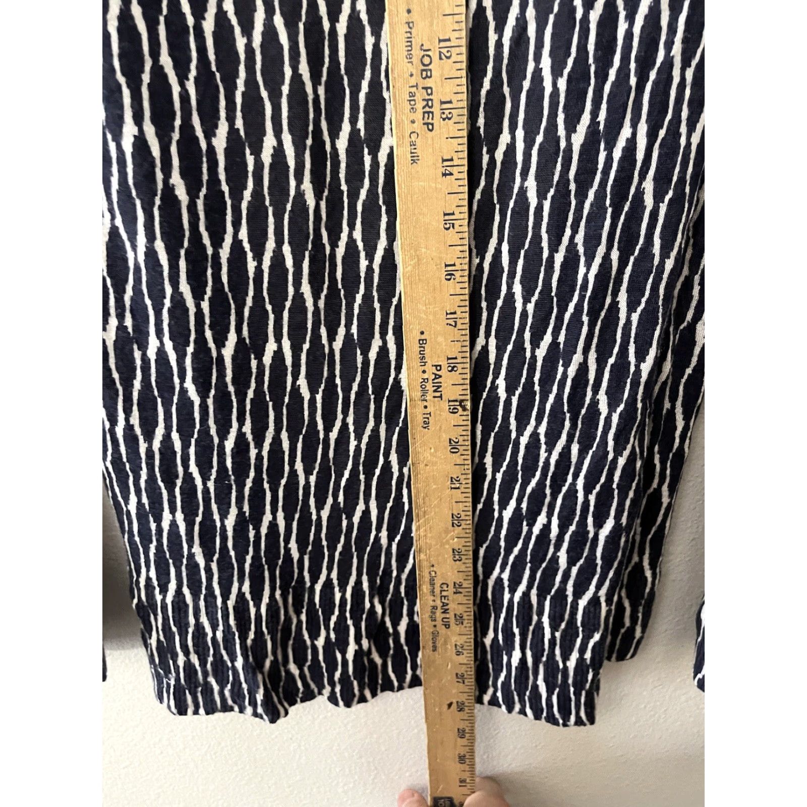 Loft LOFT Cardigan Sweater Women's Small Multicolor Ramie Knit Open Preppy Geometric Line Striped Casual Size S / US 4 / IT 40 - 5 Thumbnail