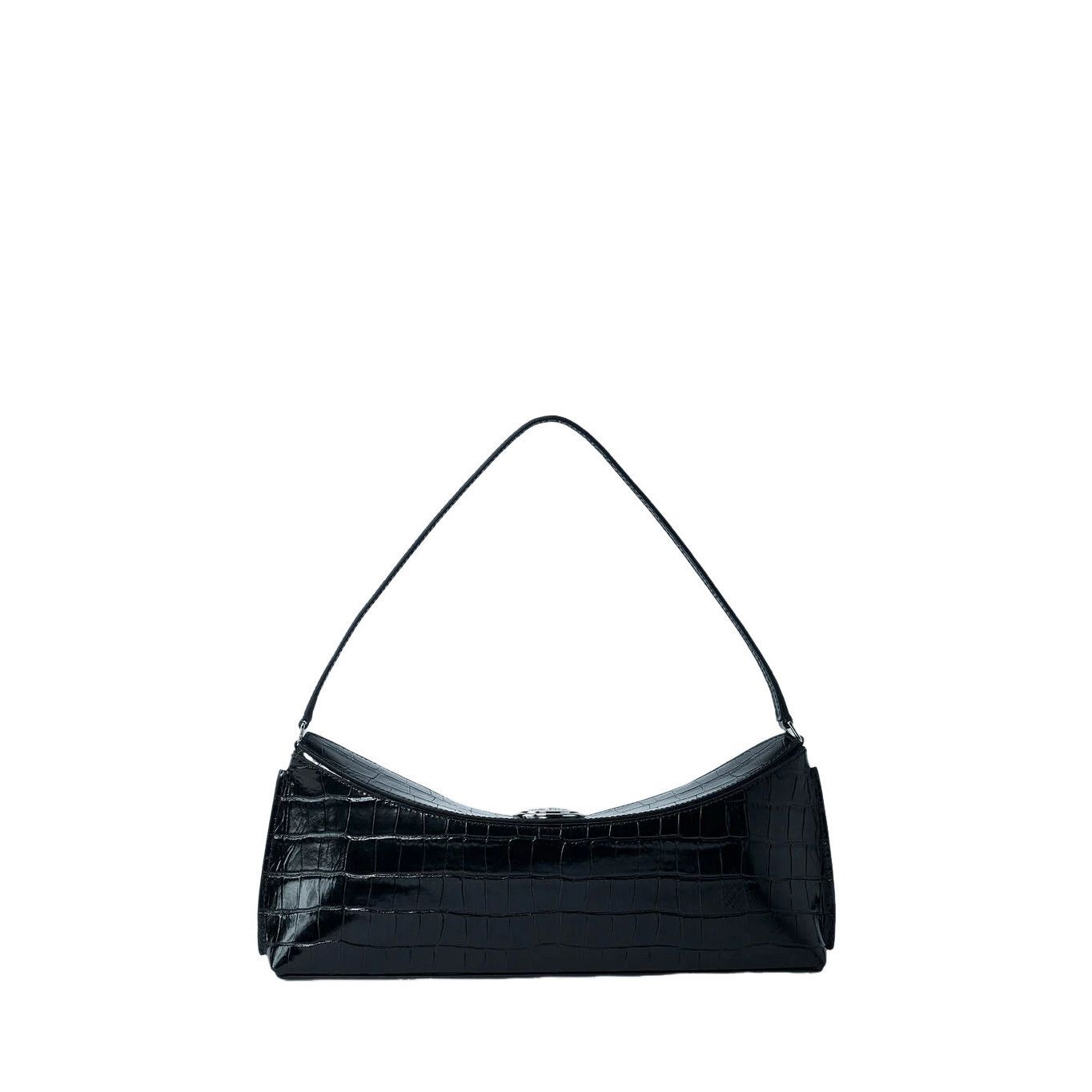 Jacquemus Jacquemus The Calisso Black Embossed Leather Shoulder Bag Ne Size ONE SIZE - 2 Thumbnail