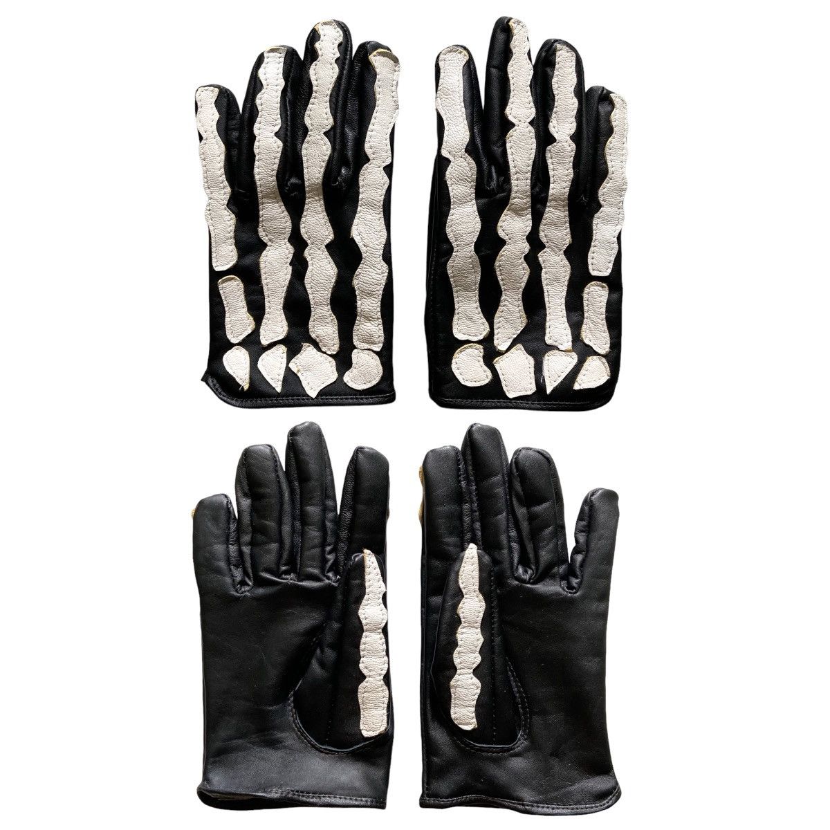 Vintage Leather Skeleton Skull Gloves | Grailed
