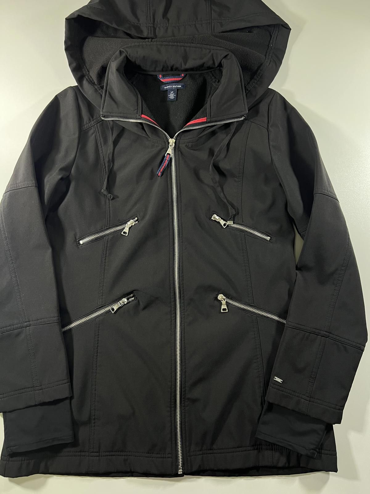 Tommy Hilfiger Tommy Hilfiger Black Hooded Softshell Jacket S Size US S / EU 44-46 / 1 - 1 Thumbnail