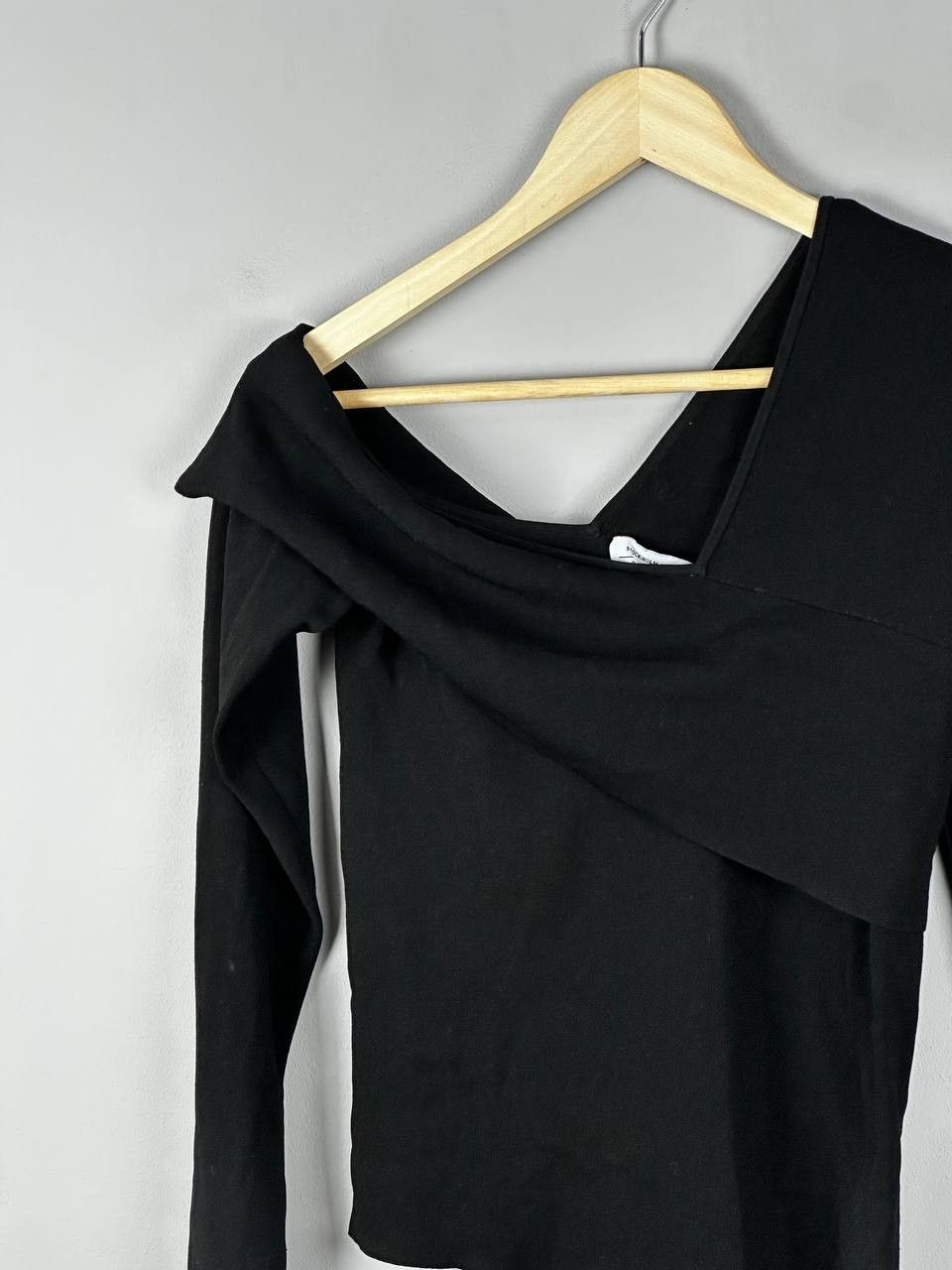 & Other Stories Black Long Sleeve Asymetrical Top, Women's — image 2 of 6