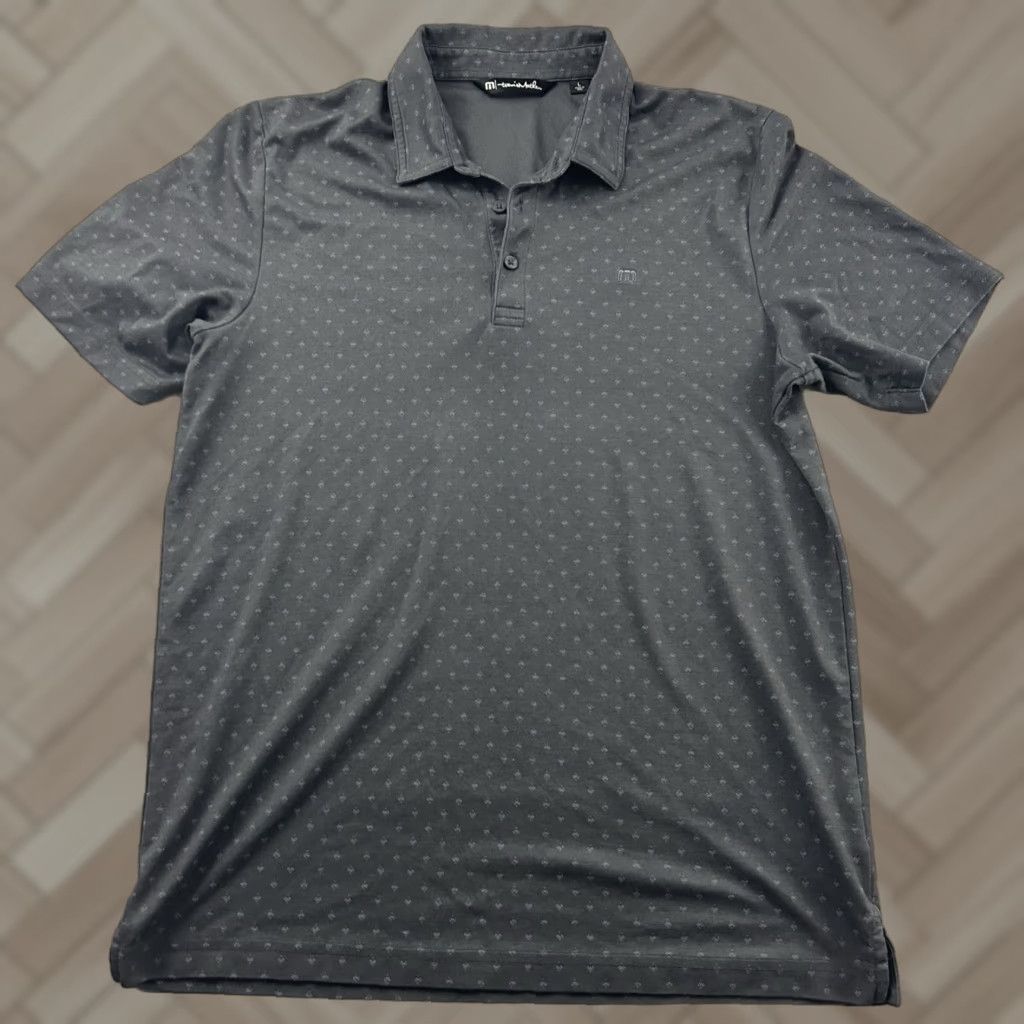 TravisMathew Travis Mathew All Over Short Sleeve Button Polo Shirt Men's Large Gray Shirt Polo Button-Up Short Sleeve Travis Mathew Mens Large Gray Size US L / EU 52-54 / 3 - 1 Thumbnail