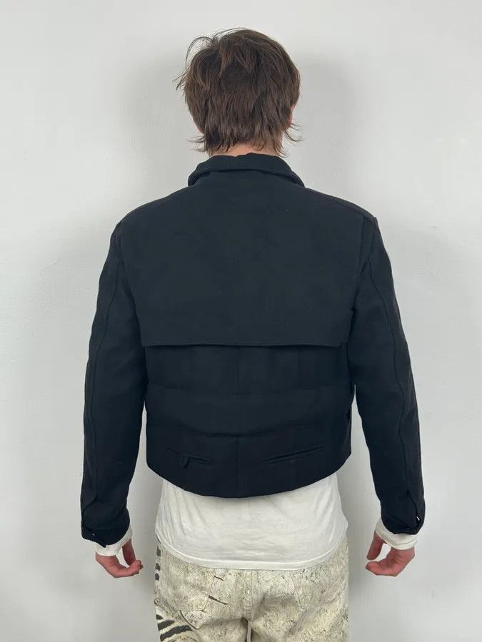 Balmain AW2014 Balmain Black Cropped Wool Buttoned Jacket Size S / US 4 / IT 40 - 3 Thumbnail