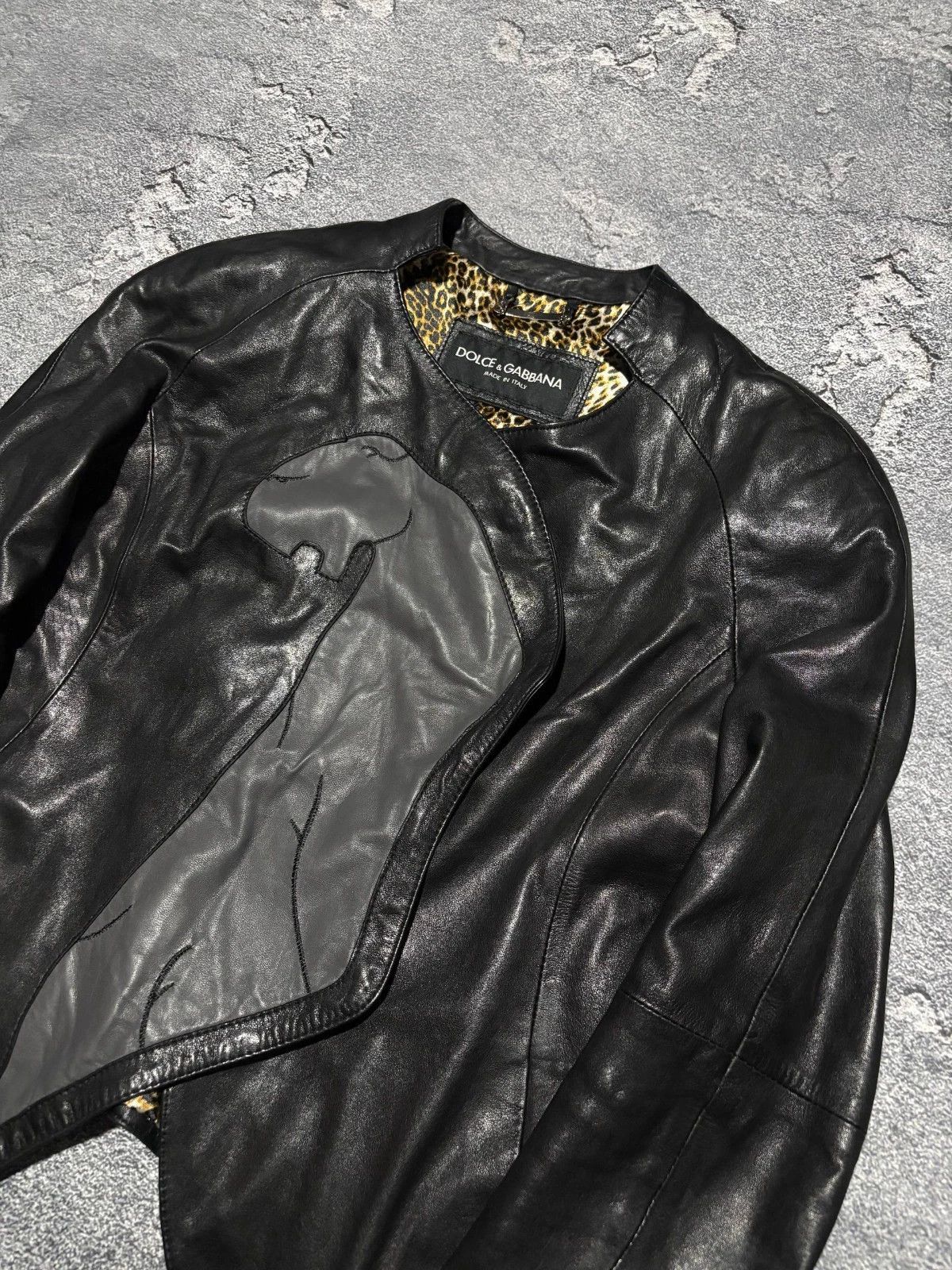 Dolce & Gabbana Archive Dolce&Gabbana Avant Garde Asimetric Leather Jacket Size XS / US 0-2 / IT 36-38 - 4 Thumbnail