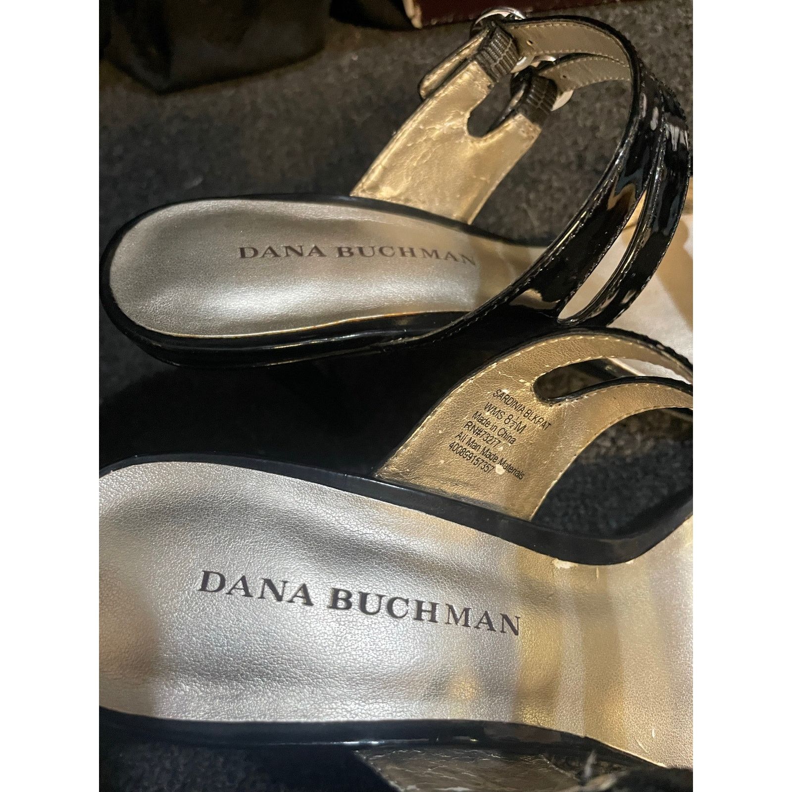 Other Dana Buchman Sardinia Black Patent Leather Strap Pump 8.5 M Size US 8.5 / IT 38.5 - 4 Thumbnail
