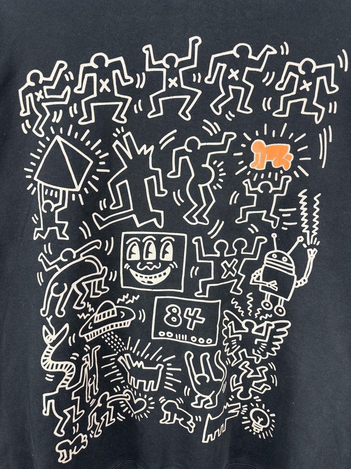 Keith Haring ‼️ Vintage K.Haring Baby Radiant Oversized Hooded Sweatshirt Size US XL / EU 56 / 4 - 5 Thumbnail