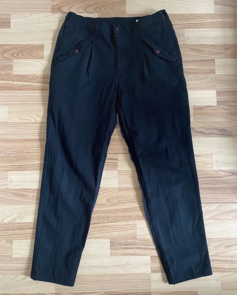 image of Comme Des Garcons x Comme Des Garcons Homme Deux Pinstripe Trousers in Black, Men's (Size 32)