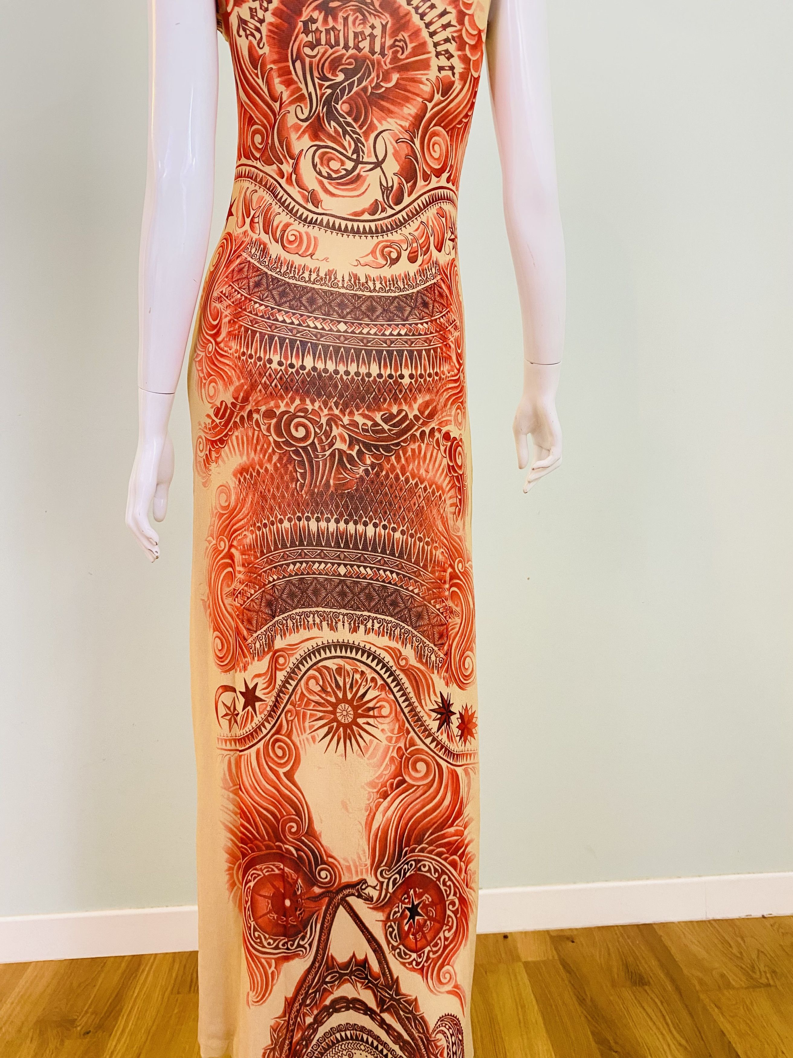 Jean Paul Gaultier Jean Paul Gaultier Tattoo Dragon Snake Mesh Maxi Dress Size M / US 6-8 / IT 42-44 - 5 Thumbnail